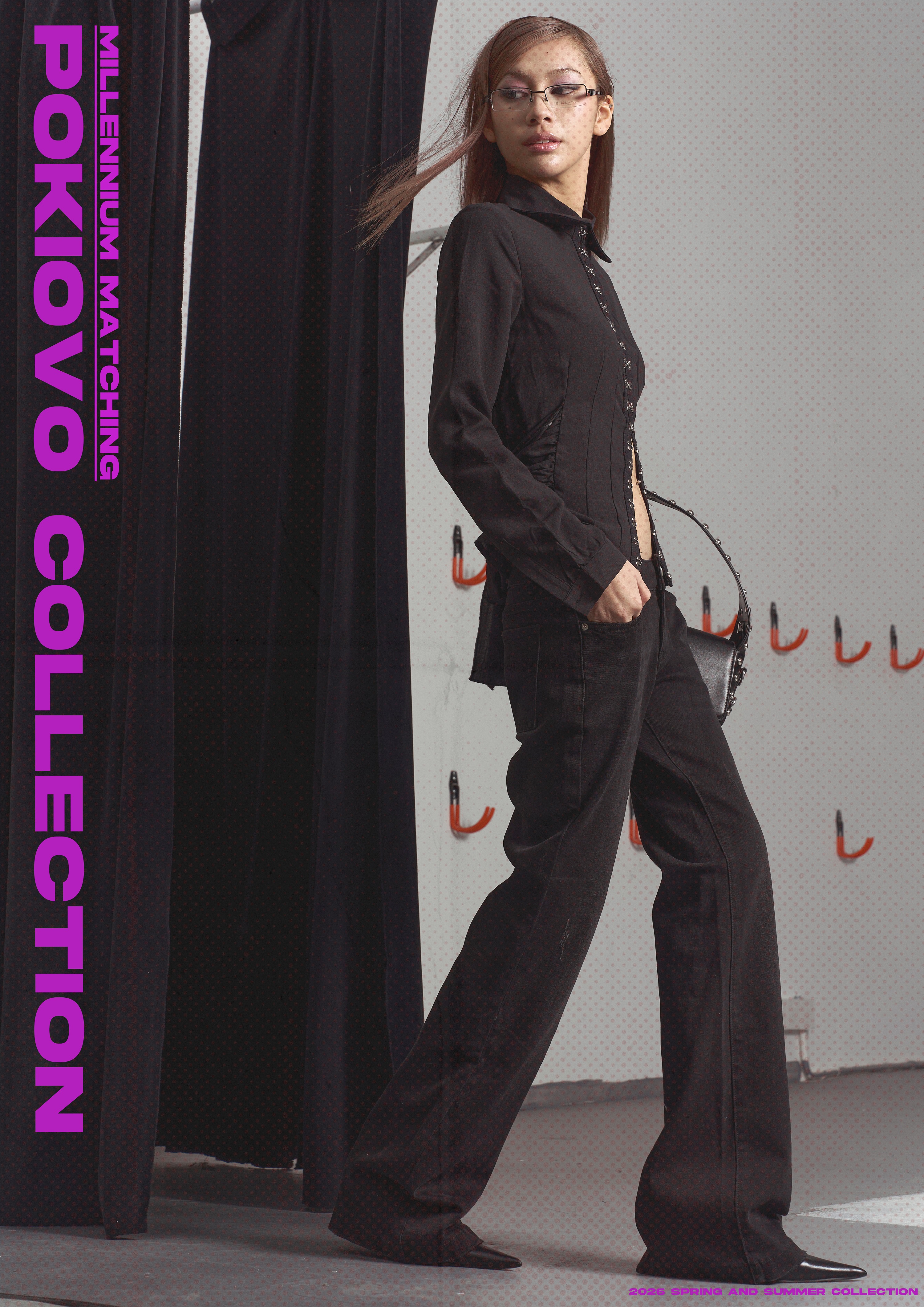 2026 Early Spring! Focus Storm American Design Tie-Waist Long Sleeve Casual Versatile Elegant Single-Breasted Shirt Top R7115# zx - Focus Storm