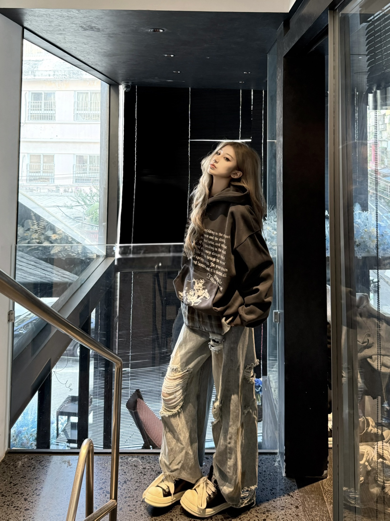 Focus Storm American Vintage Streetwise Graphic Loose Hooded Unisex Hoodie 81107# zx - Focus Storm