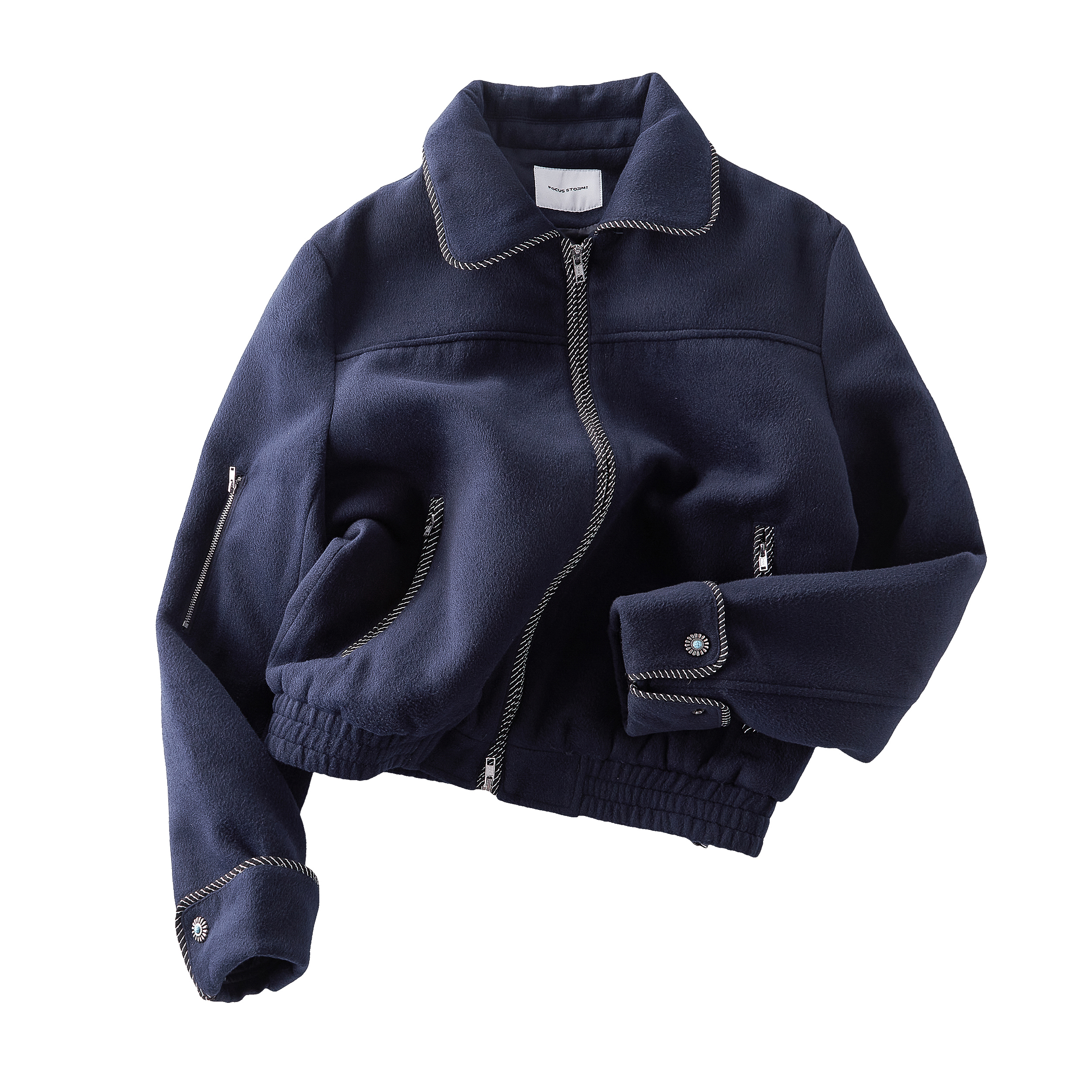 Focus Storm American Vintage Lapel High-End Loose Short Jacket 70018X# zx - Focus Storm