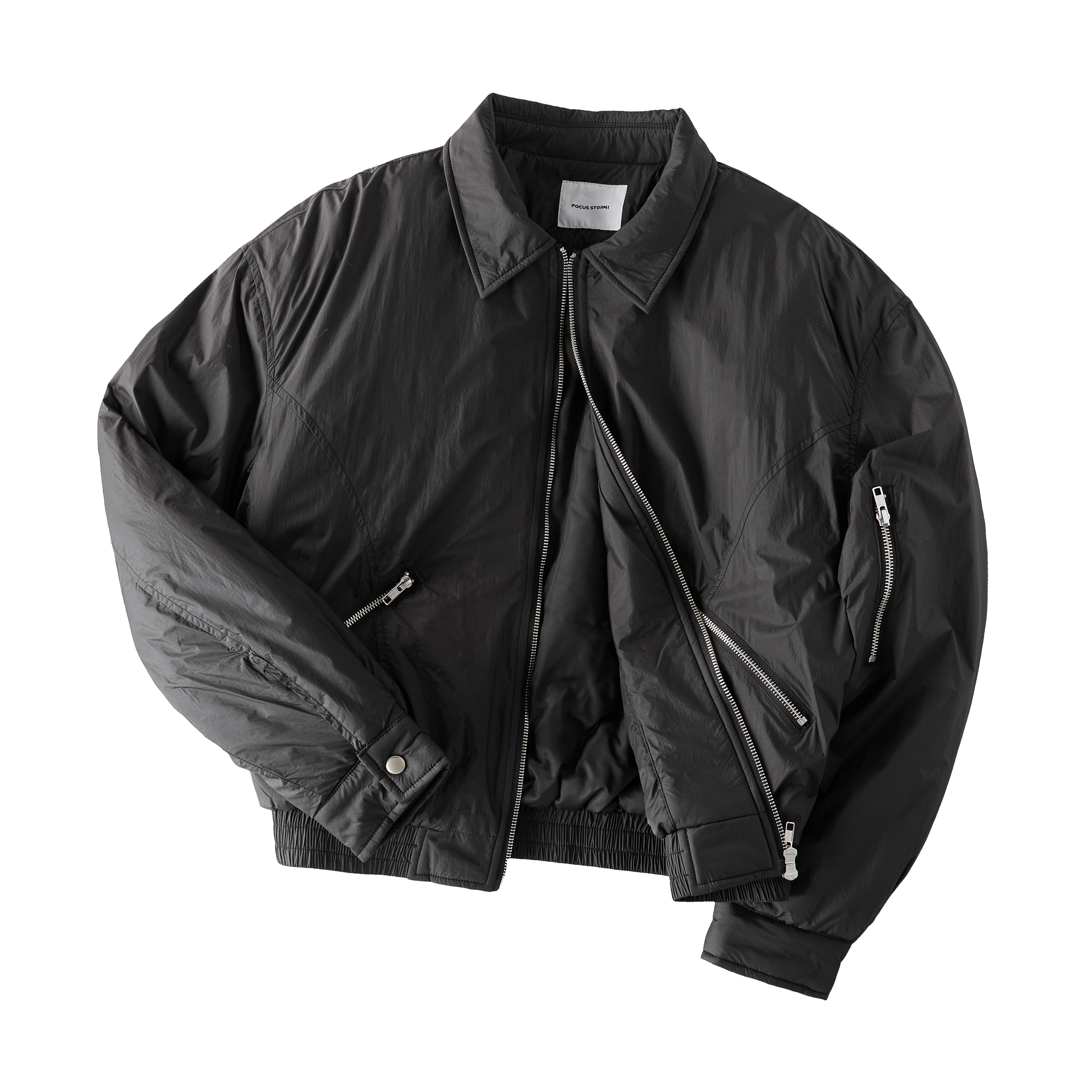 Focus Storm American Retro Zipper Lapel Jacket Short Coat 70014# zx - Focus Storm