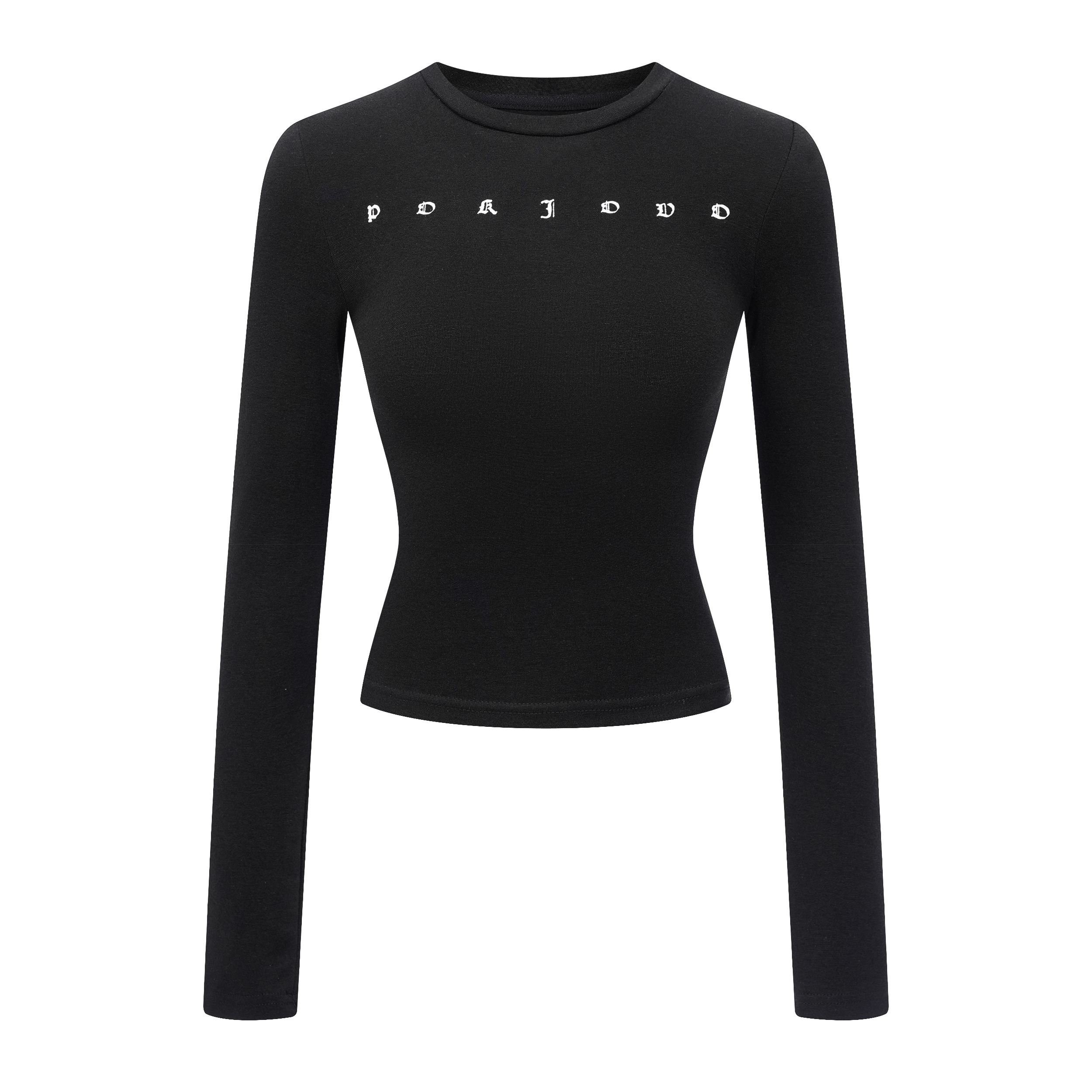 Focus Storm American Retro Spicy Girl Style Letter Printed Long Sleeve T-Shirt Women's Slim Fit Thin Base Layer Top R9175# zx - Focus Storm