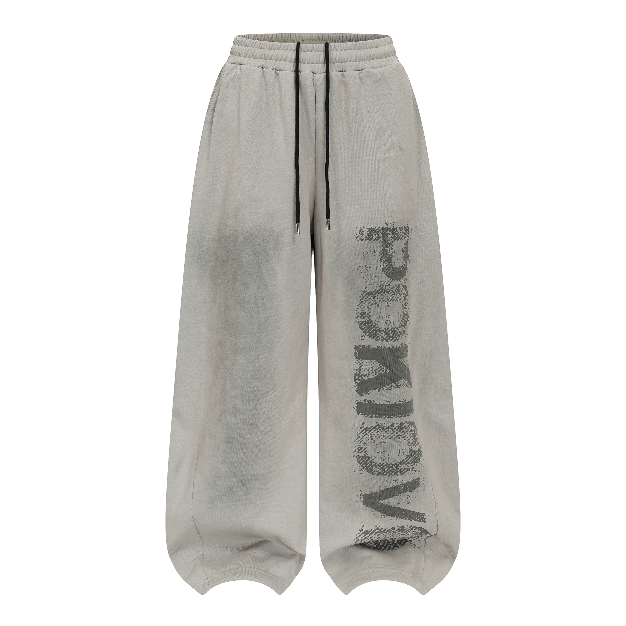 Focus Storm American Vintage Letter Casual Sweatpants Loose Wide-Leg Versatile Drape Lazy Drawstring Long Pants Unisex ins Style R5022# zx - Focus Storm