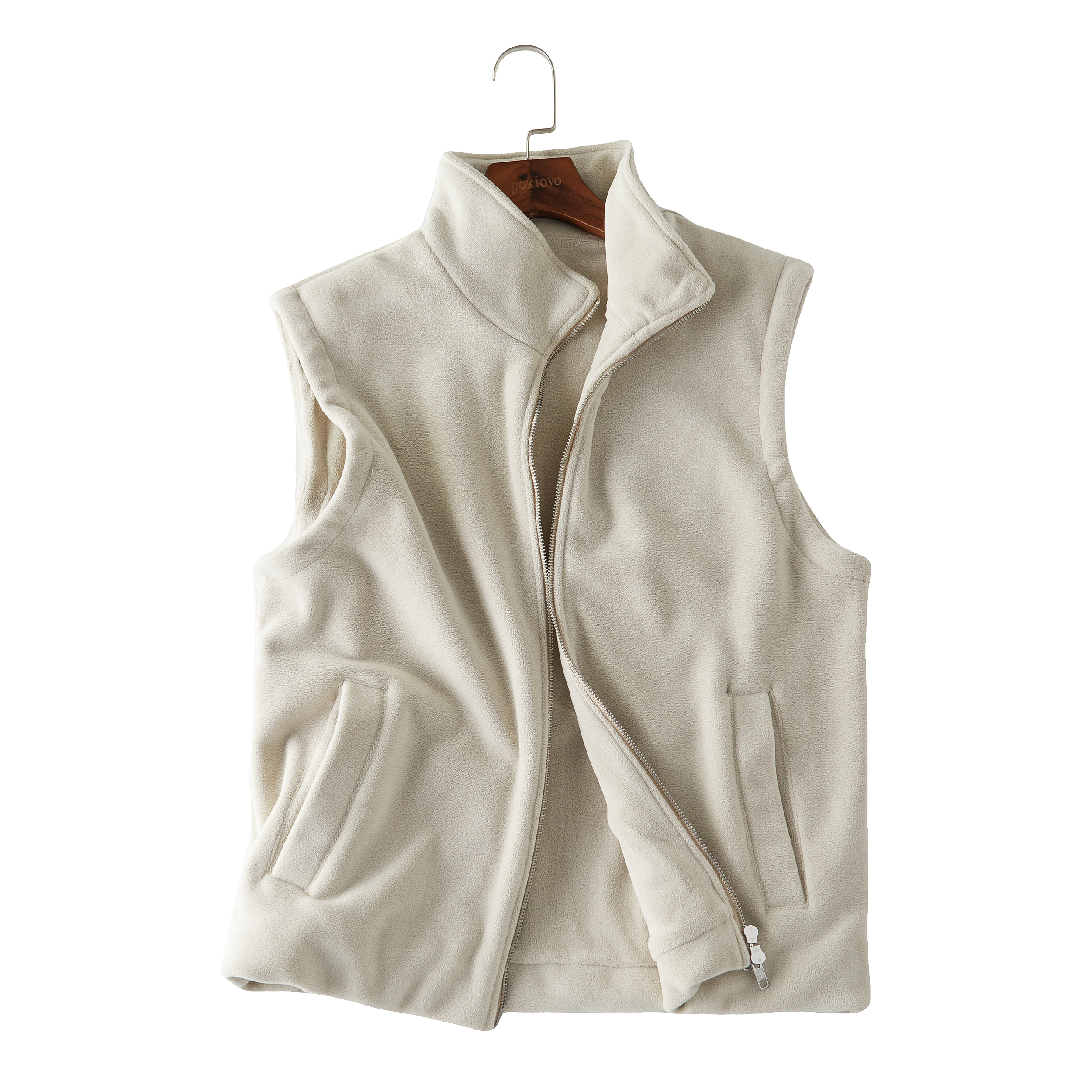 Focus Storm Stand Collar Thickened Fleece-Lined Zipper Vest 70004# zx - Focus Storm