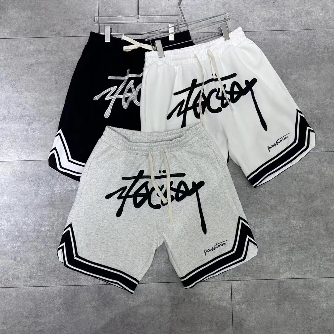 Focus Storm 126 American Streetwear Creative English Print Casual Shorts 50030# zx - Focus Storm