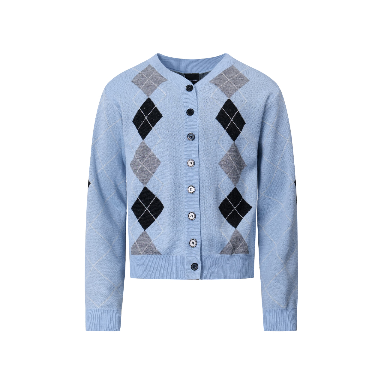 Focus Storm Unisex Contrast Retro Lazy Wool Argyle Knit Cardigan 61610#zx - Focus Storm