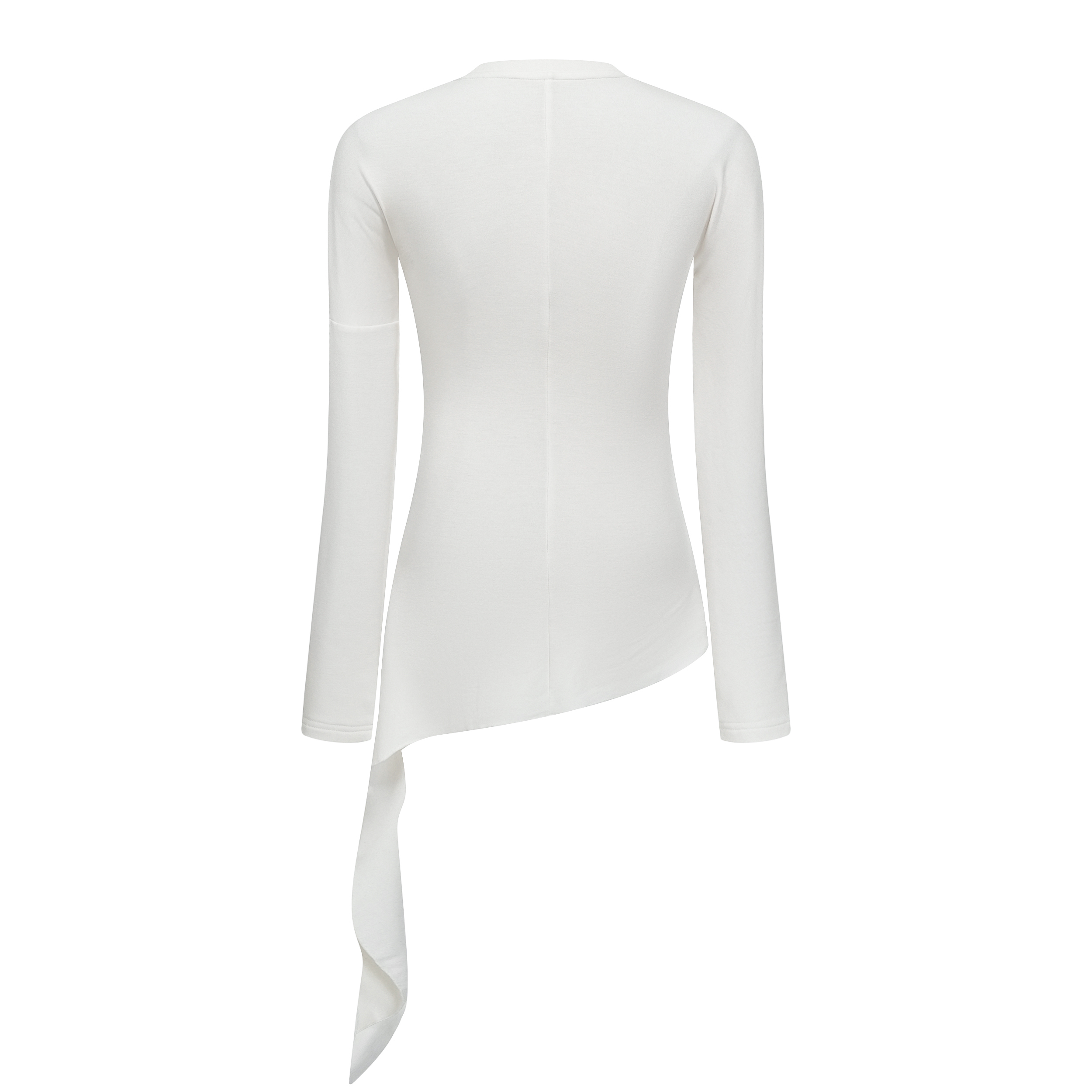 Autumn New! Focus Storm Millennium Spice Girl Top Gothic Style Asymmetrical Hem Ribbons Women's Slimming Long Sleeve T-shirt R9178# zx - Focus Storm