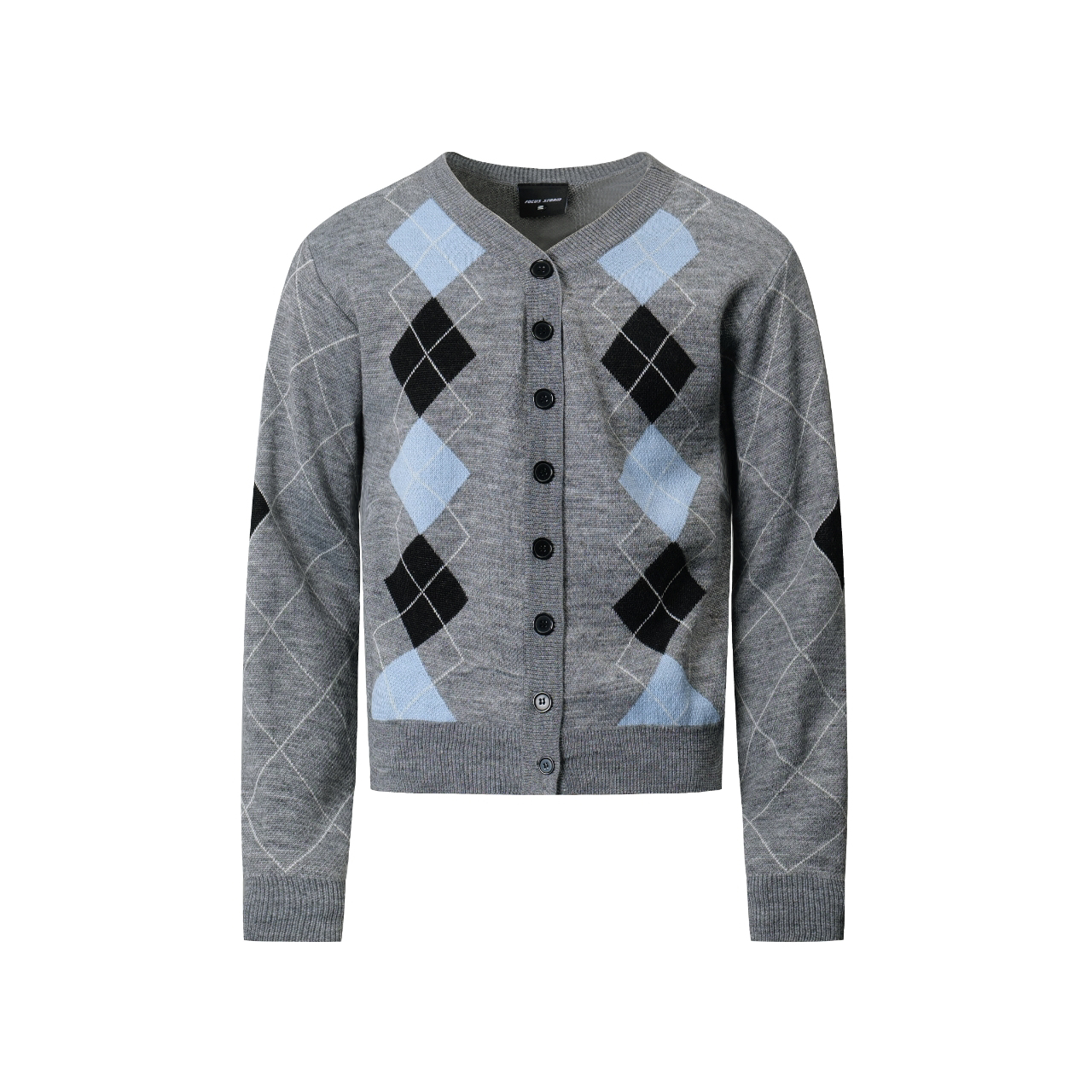 Focus Storm Unisex Contrast Retro Lazy Wool Argyle Knit Cardigan 61610#zx - Focus Storm
