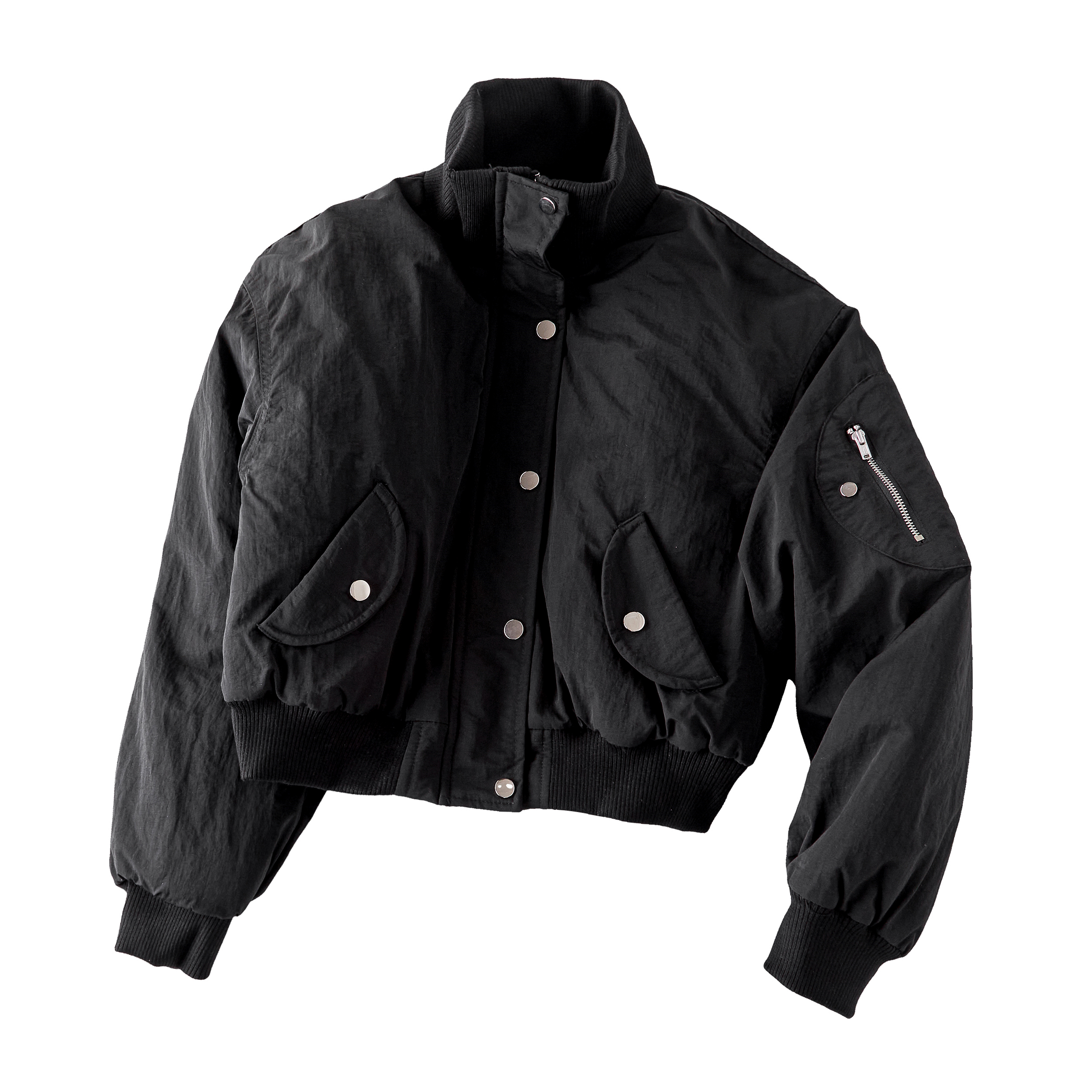 Focus Storm American Vintage Workwear Cotton Jacket Stand Collar Button Pleated Design Pilot Warm Outerwear R7071# zx - Focus Storm