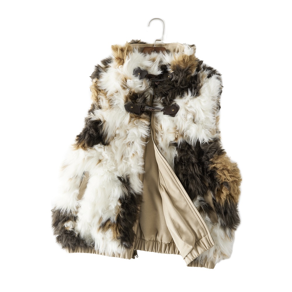 Focus Storm American Vintage Reversible Faux Fur Vest Layering Winter Short Sleeveless Padded Jacket for Women R7081# zx - Focus Storm