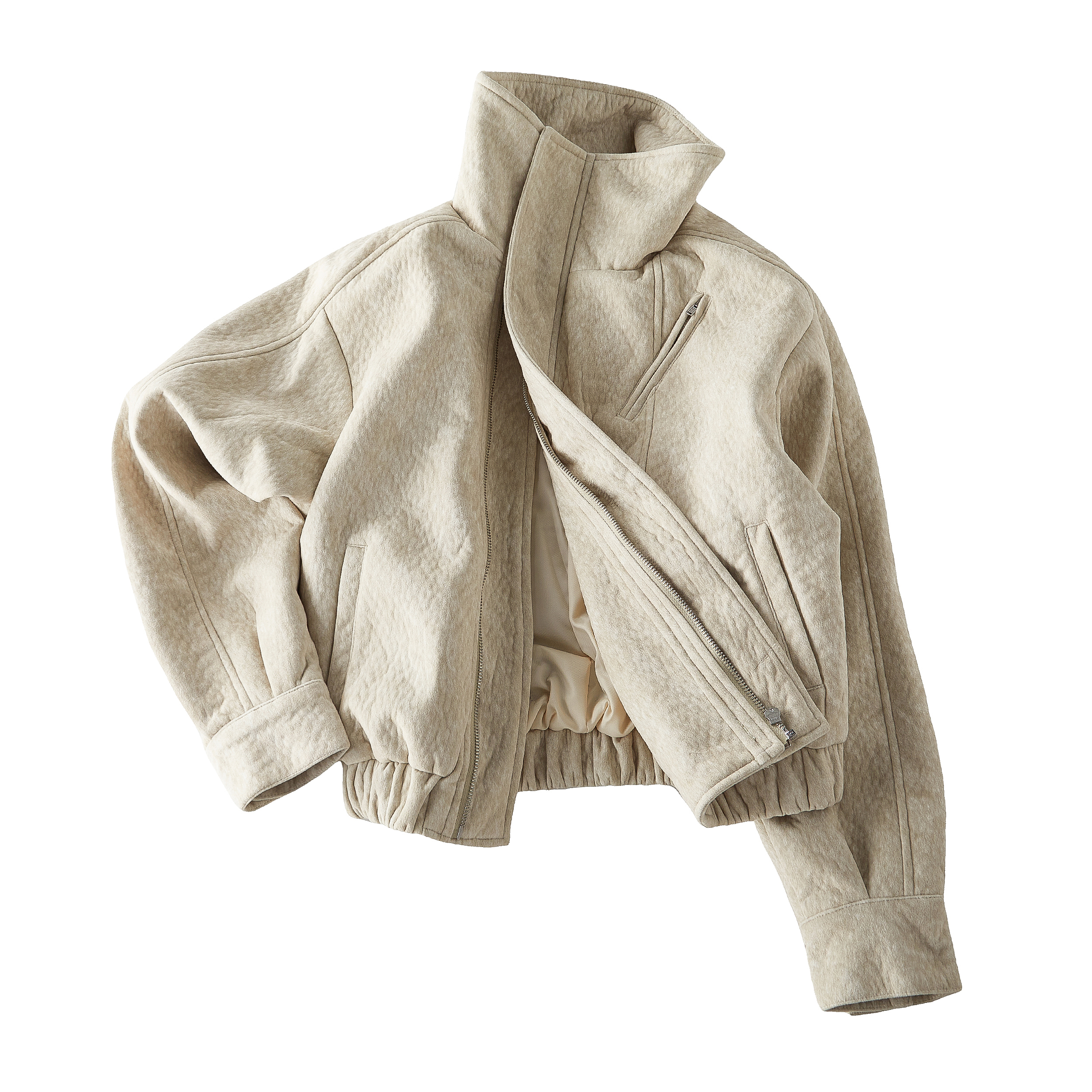 Focus Storm American Vintage Lapel Side-Zip Versatile Quilted Short Jacket R7037# zx - Focus Storm