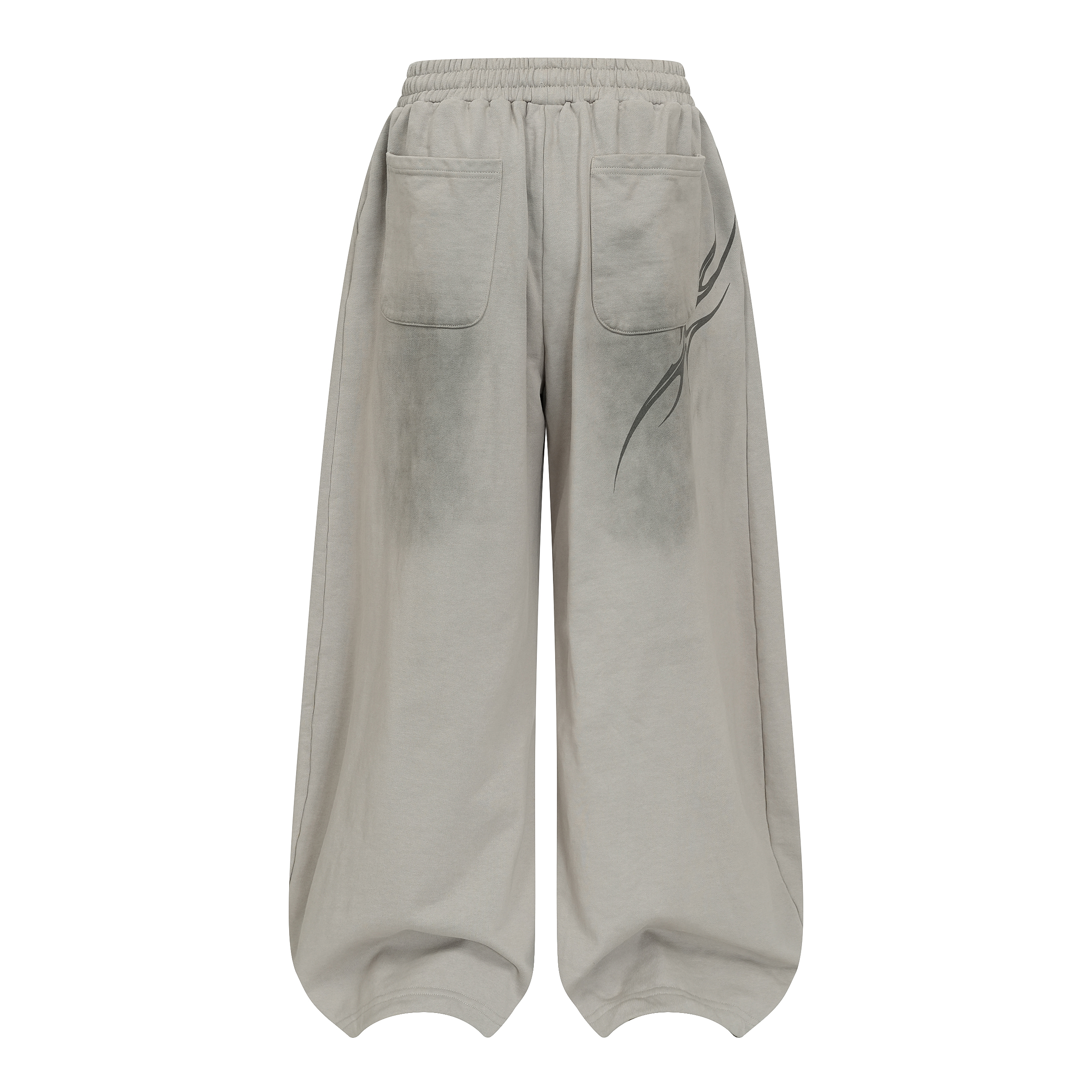 Focus Storm American Vintage Letter Casual Sweatpants Loose Wide-Leg Versatile Drape Lazy Drawstring Long Pants Unisex ins Style R5022# zx - Focus Storm