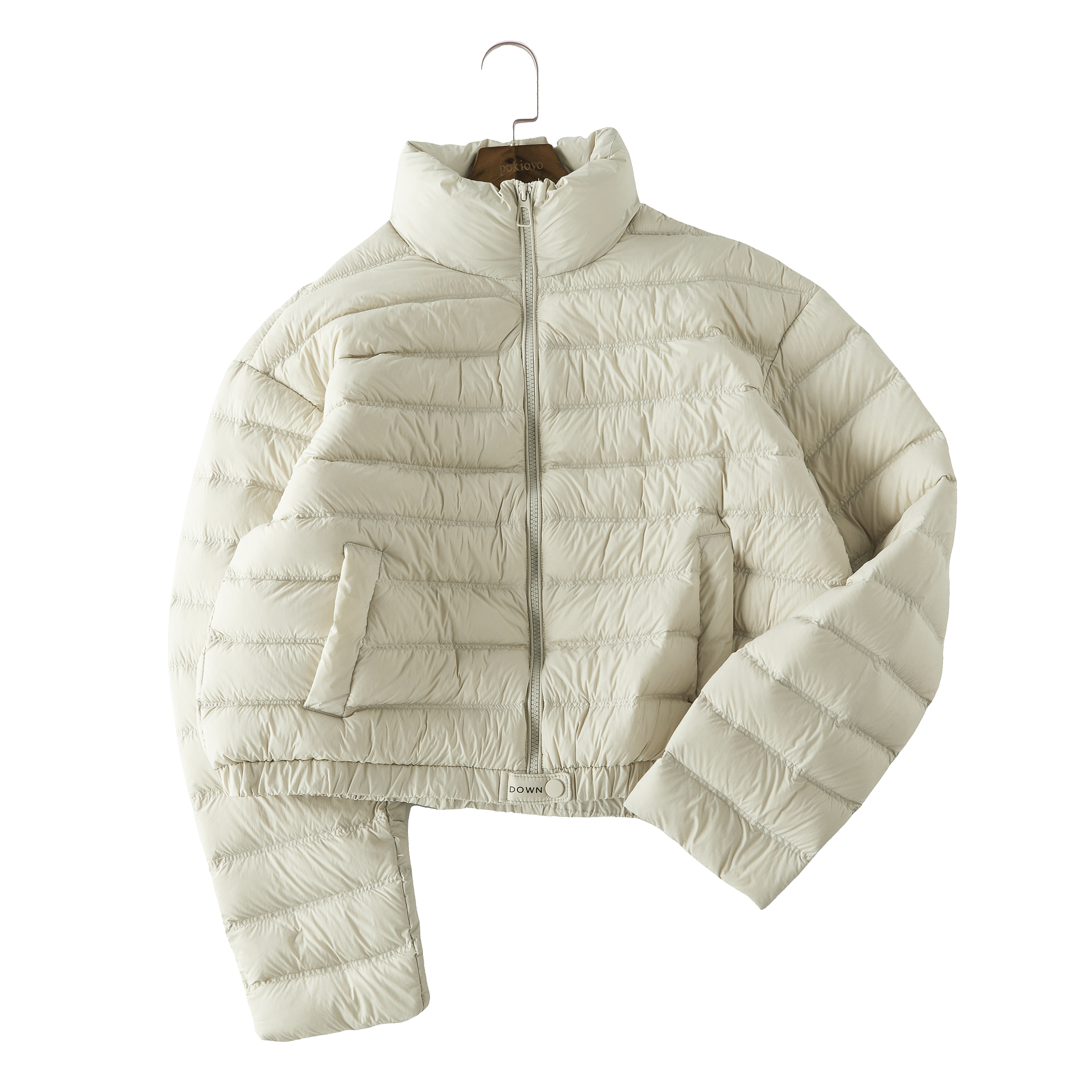 Focus Storm Vintage Loose Quilted Liner Down Jacket Winter Warm Lightweight Stand Collar Down Jacket Outerwear R7608# zx - Focus Storm