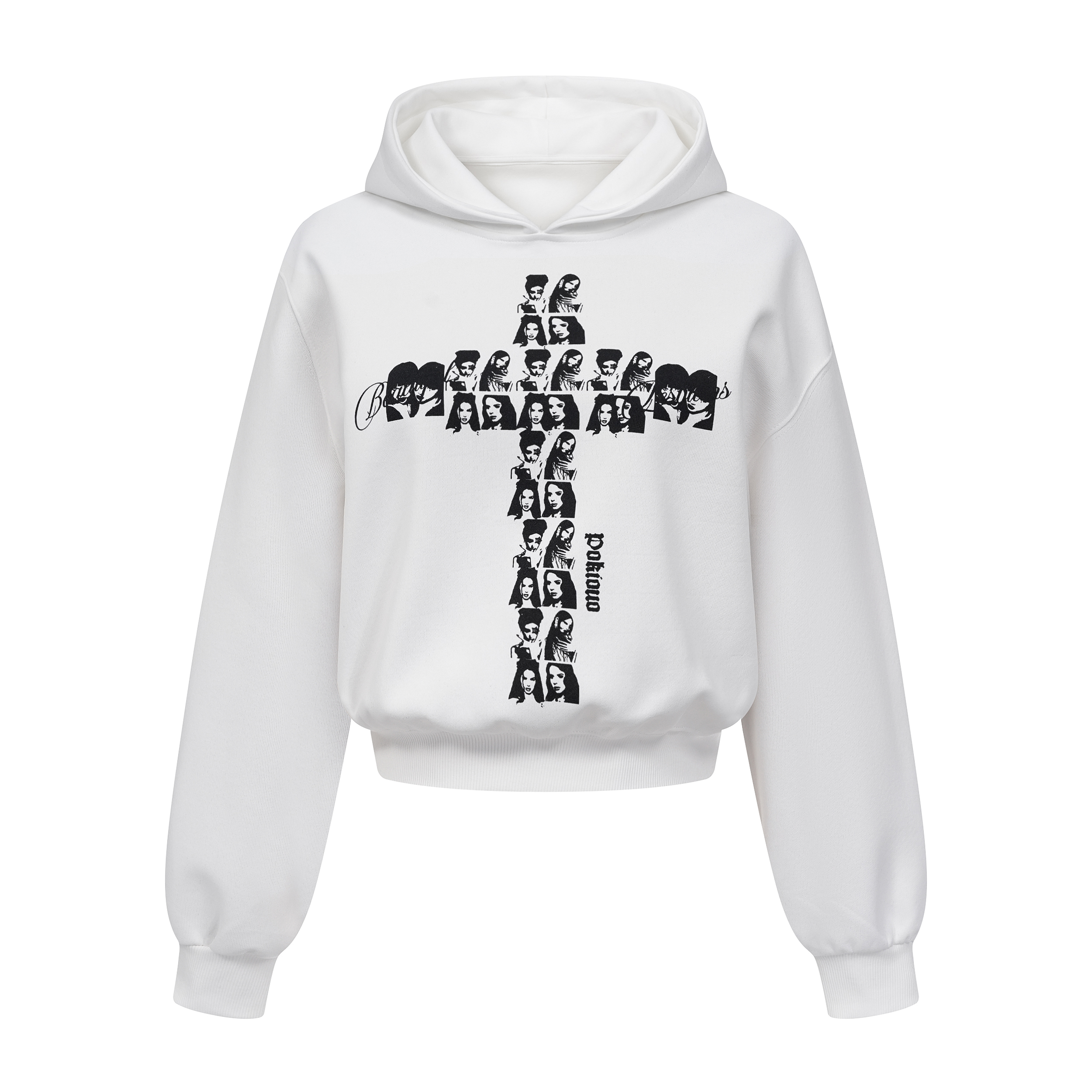 Autumn New! Focus Storm American Hot Girl Style Short Hooded Portrait Cross Casual Versatile Autumn New Women's Basic Hoodie R8008# zx - Focus Storm