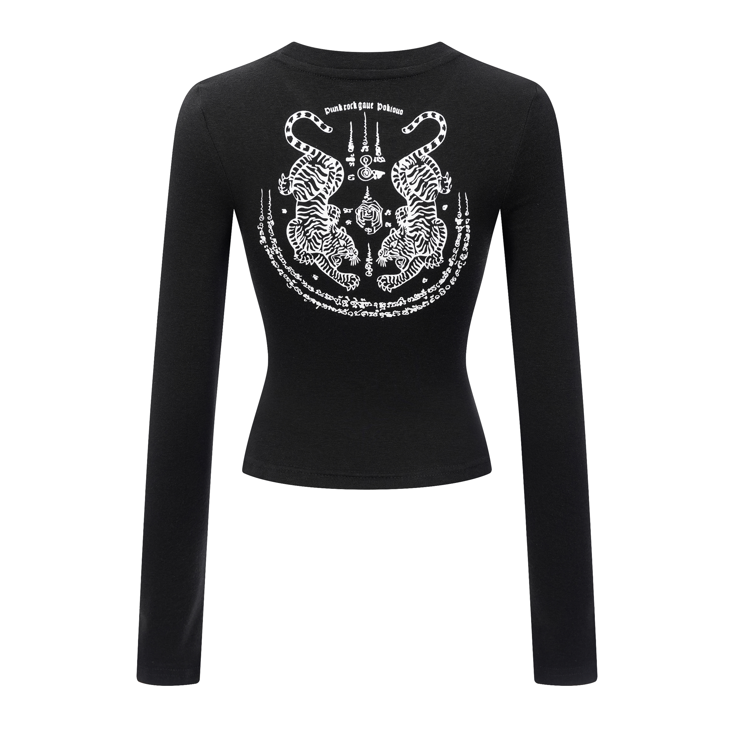 Focus Storm American Retro Spicy Girl Style Letter Printed Long Sleeve T-Shirt Women's Slim Fit Thin Base Layer Top R9175# zx - Focus Storm