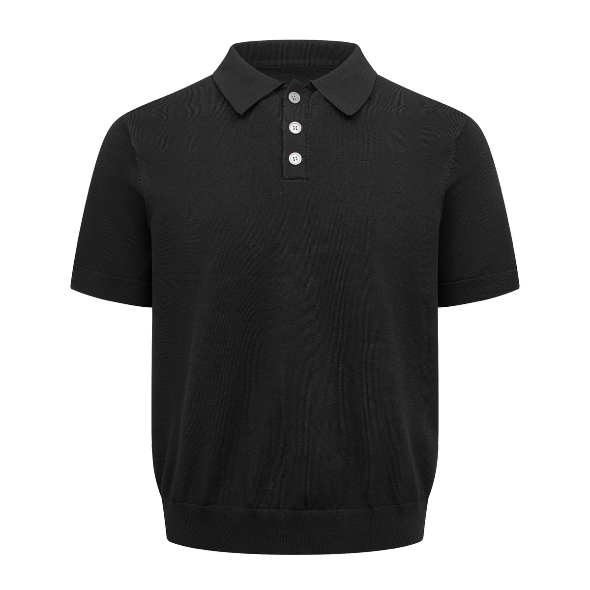 Focus Storm Minimalist Versatile Short Sleeve T-Shirt Half-Placket Knitted POLO Shirt 62618# zx - Focus Storm