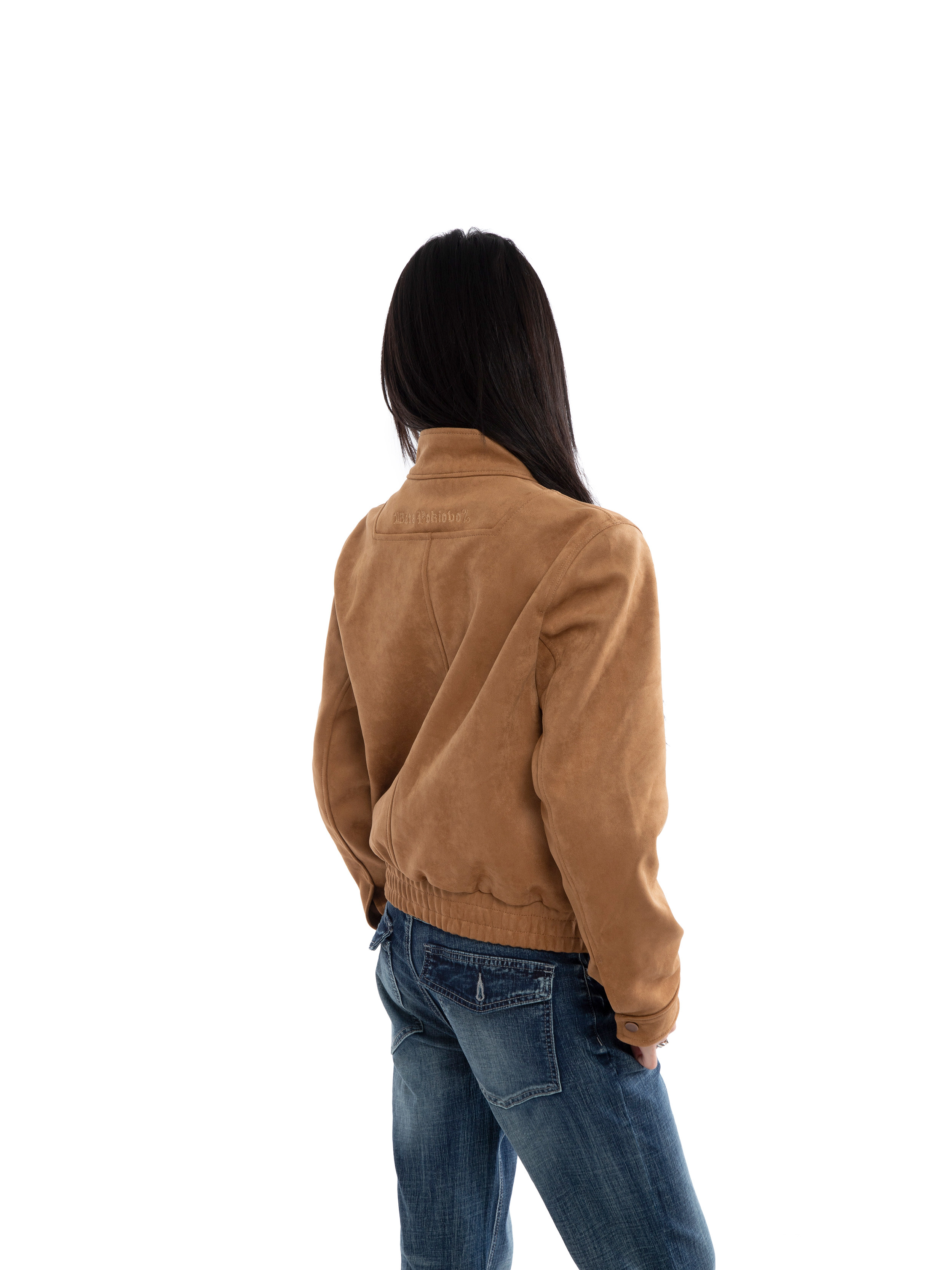 2026 Early Spring! Focus Storm Vintage Maillard Suede Stand Collar Versatile Slimming Casual Short Jacket R7023X# - Focus Storm