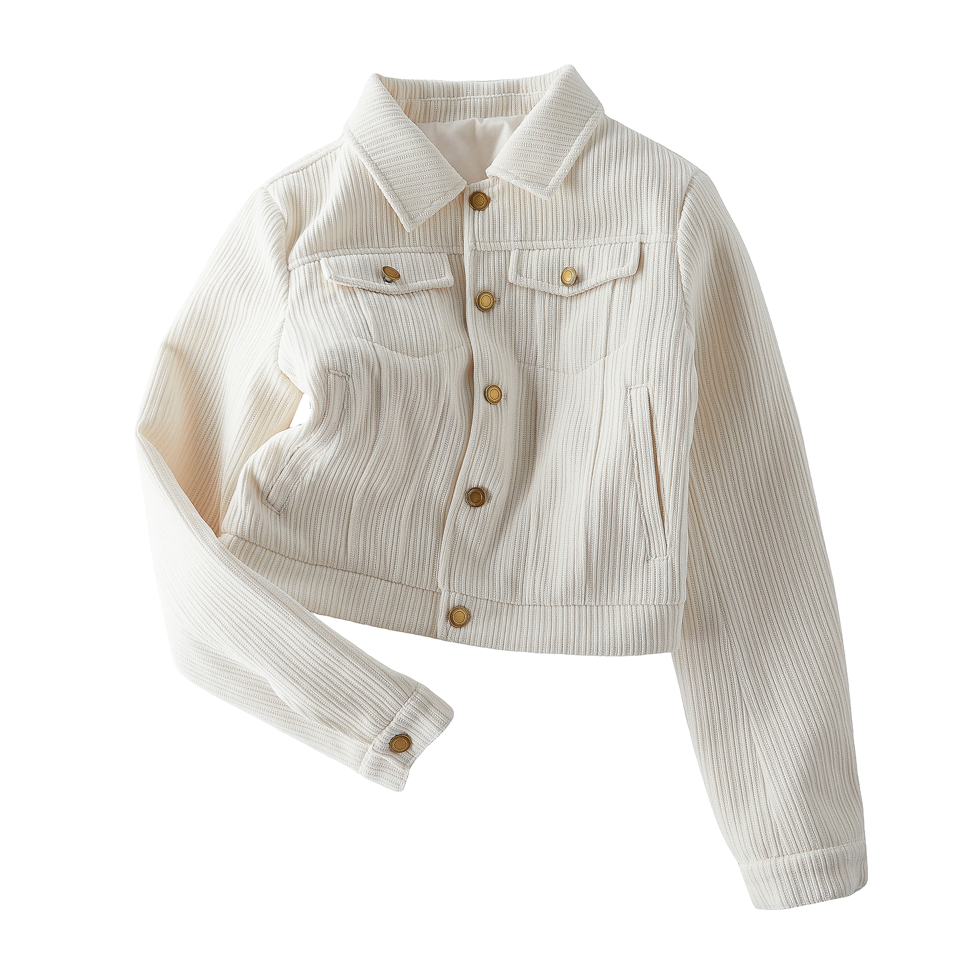 Focus Storm American Retro Spicy Girl Lapel Maillard Coffee Jacket Women's Slimming Short Coat R7056# - Focus Storm