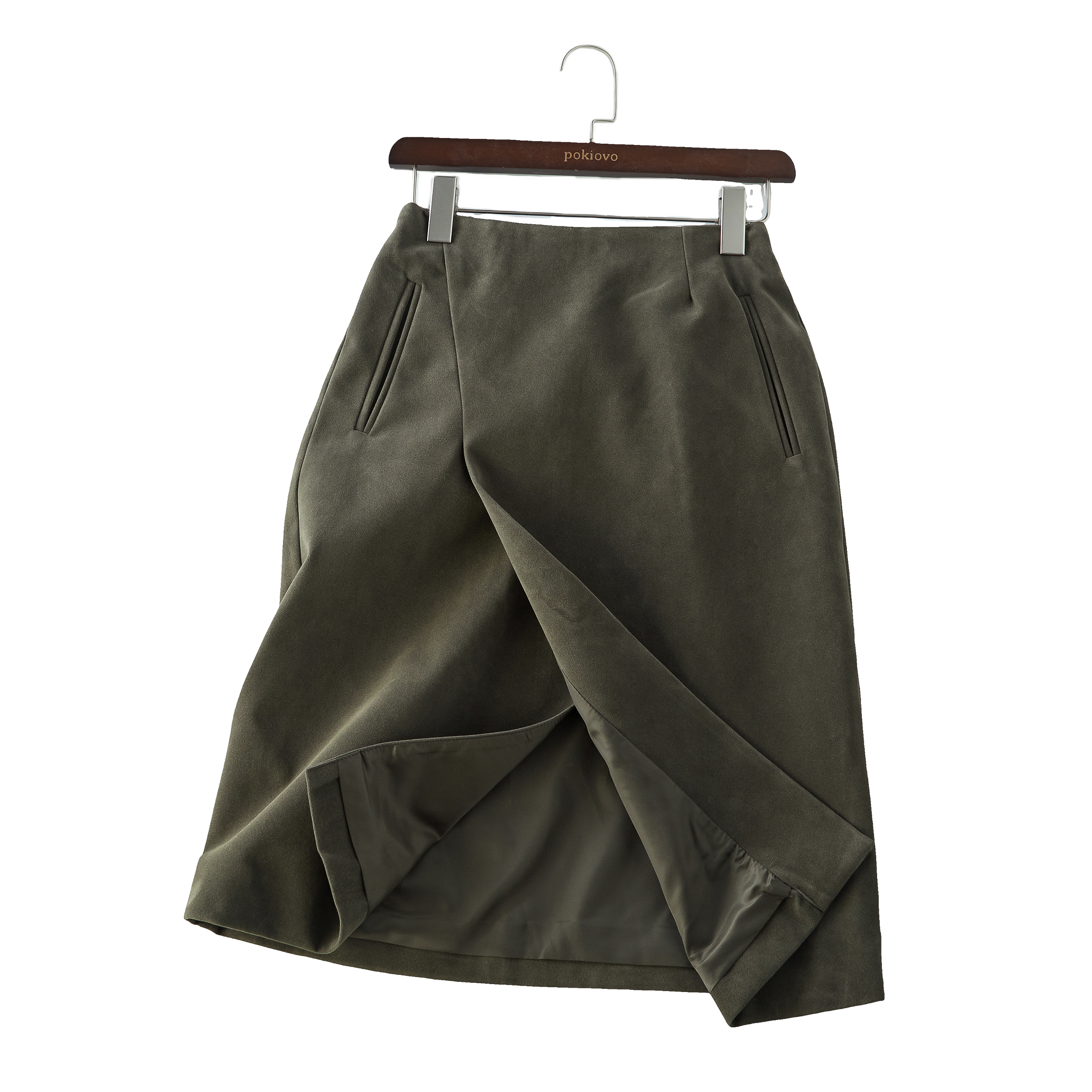 Early Spring 2026! Focus Storm American Vintage Minimalist Commuter A-Line Midi Skirt Niche Design R5060# zx - Focus Storm