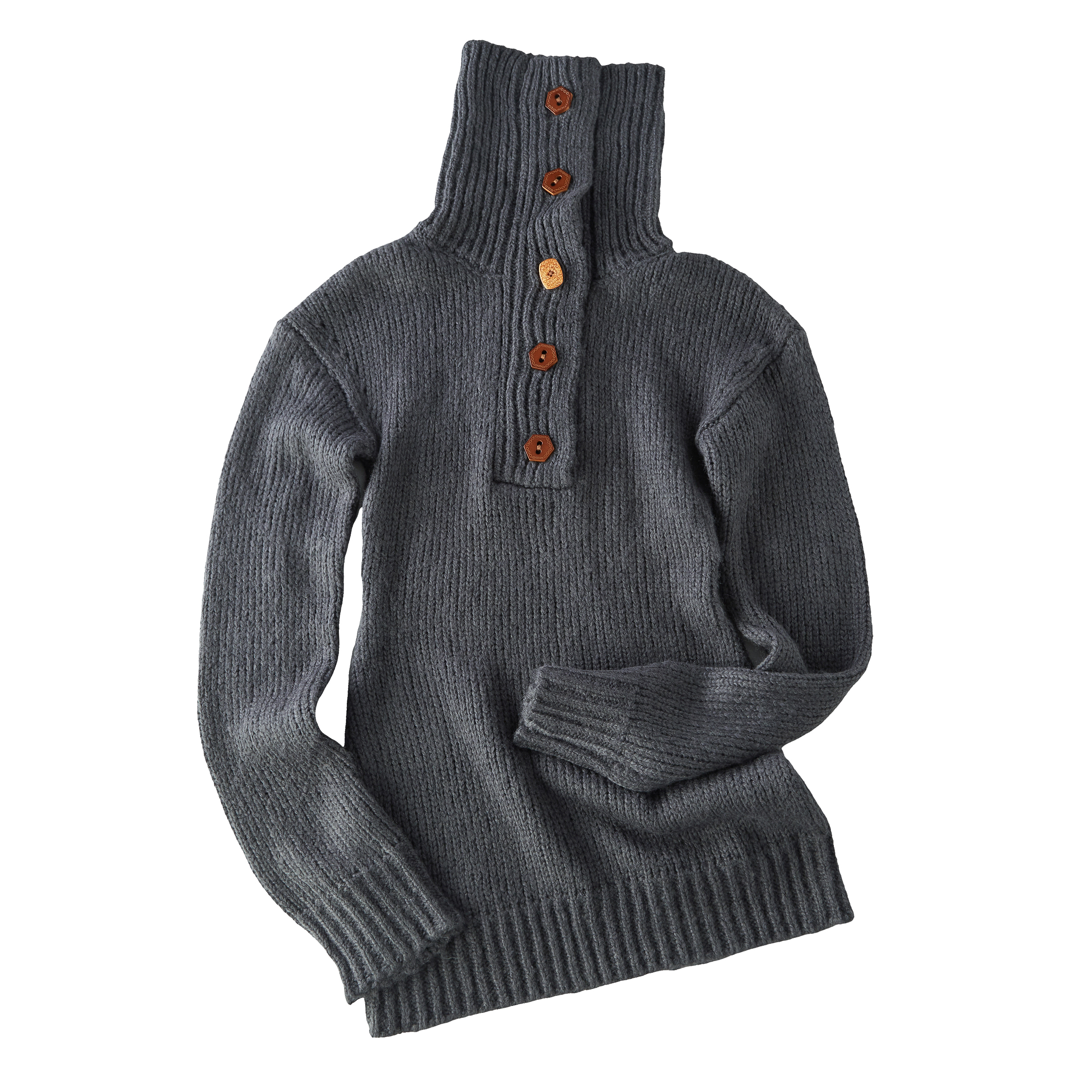 Focus Storm Vintage Style Lapel Button Sweater Women's Loose Lazy Wind High Neck Top Versatile Knitwear (Contains 12% Wool) R6016# zx - Focus Storm