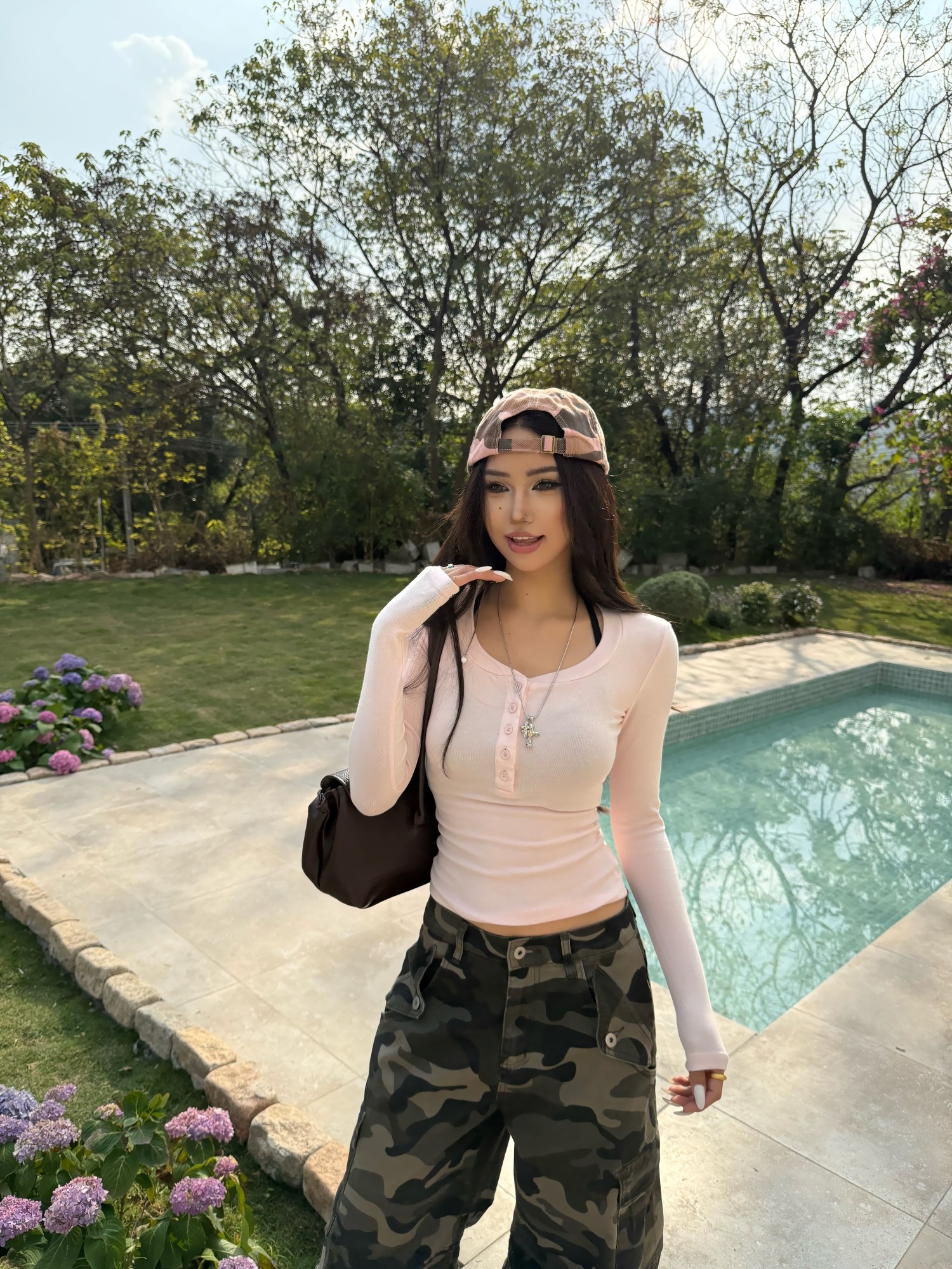 2026 Early Spring! Focus Storm Women's Henley-neck T-shirt, New American-style Pink Slim-fit Long-sleeve Base Layer (4.7% Sheep's Wool) R91216# zx - Focus Storm