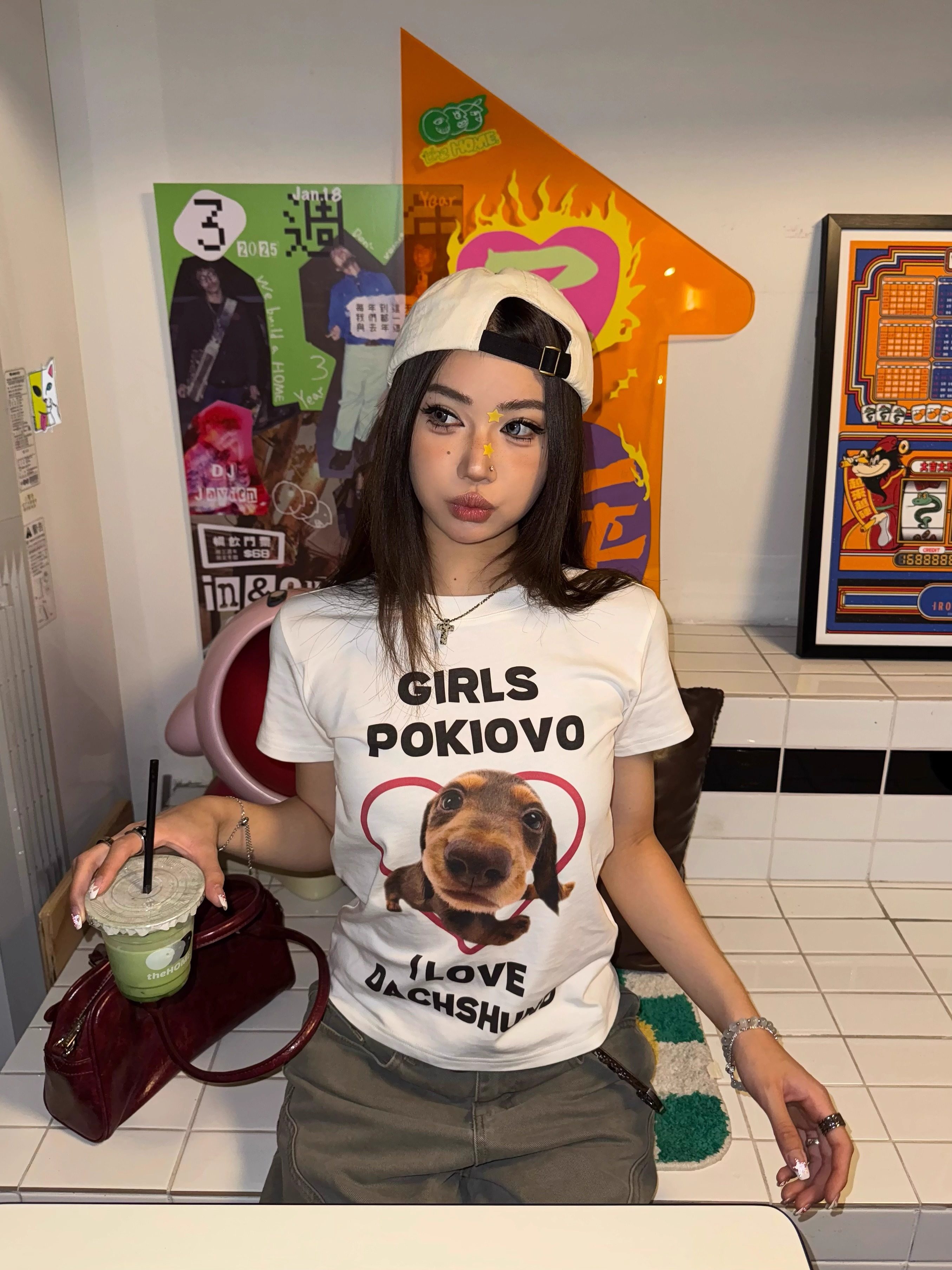 2026 Early Spring! Focus Storm Original Dachshund Graphic Slimming American Casual Versatile Short Sleeve T-Shirt R9102# zx - Focus Storm