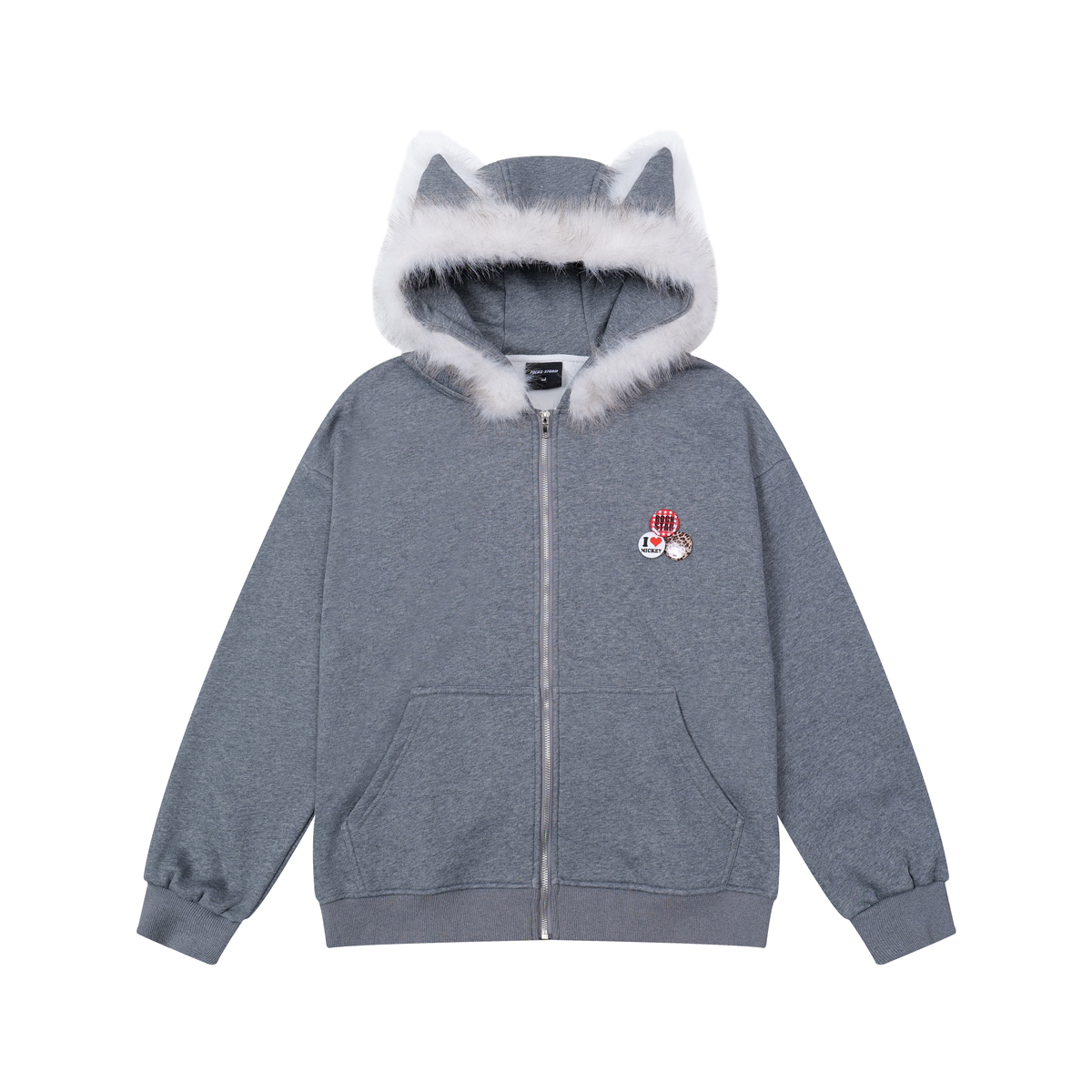 Focus StormAmerican High-Street Designer Hoodie Couple's Versatile Heavy Fleece Jacket (With Detachable Faux Fur Collar & Badge) 81081# zx - Focus Storm