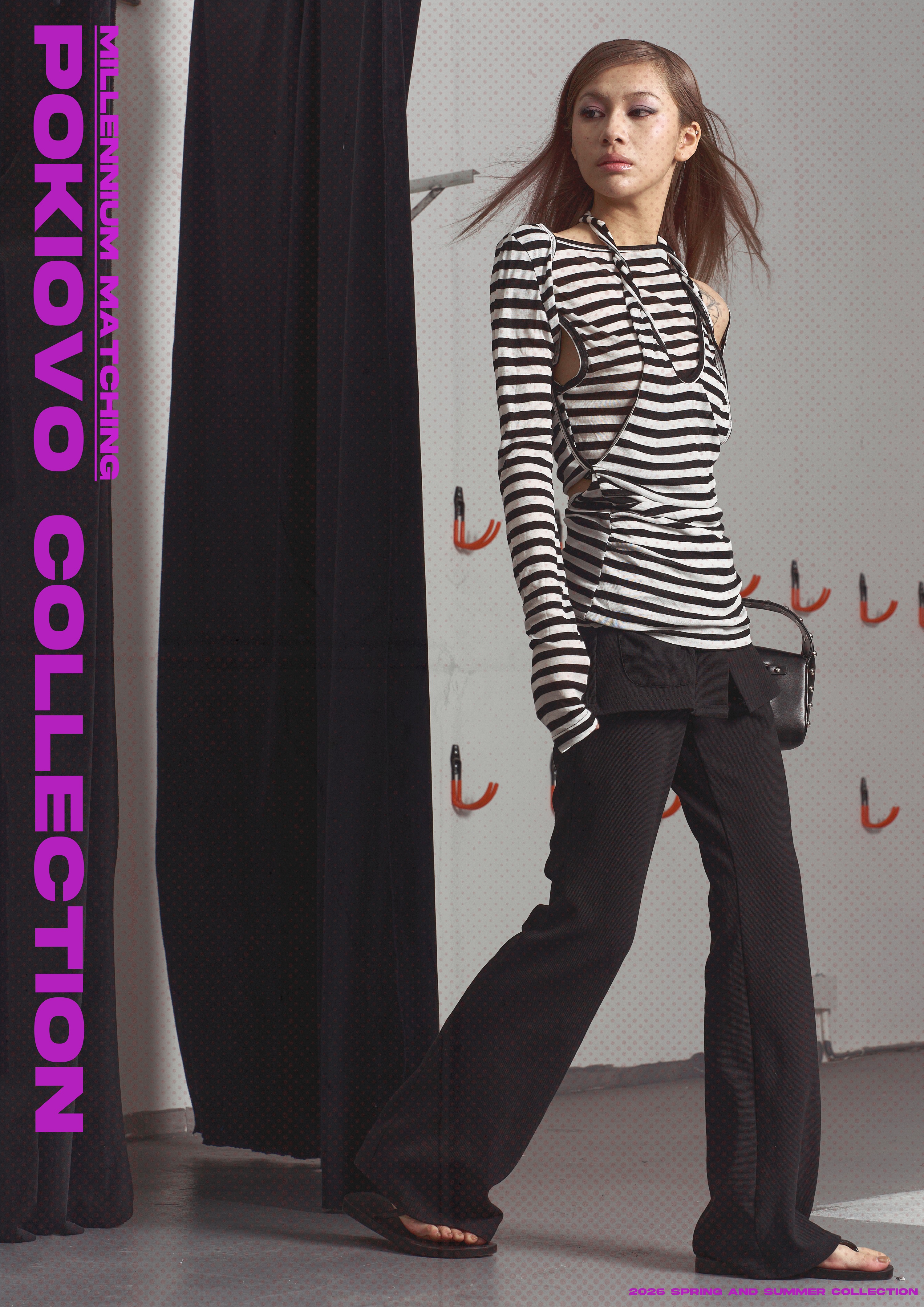 2026 Early Spring! Focus Storm American Retro Hot Girl Style Multi-Wear Thin Slimming Striped Long Sleeve T-Shirt for Women R9186# zx - Focus Storm