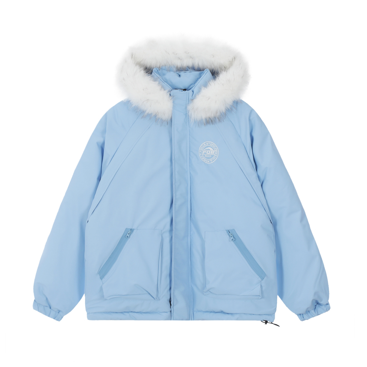 Focus Storm American Retro Unisex Versatile Patchwork Faux Lambswool Warm Padded Jacket 75609# zx - Focus Storm