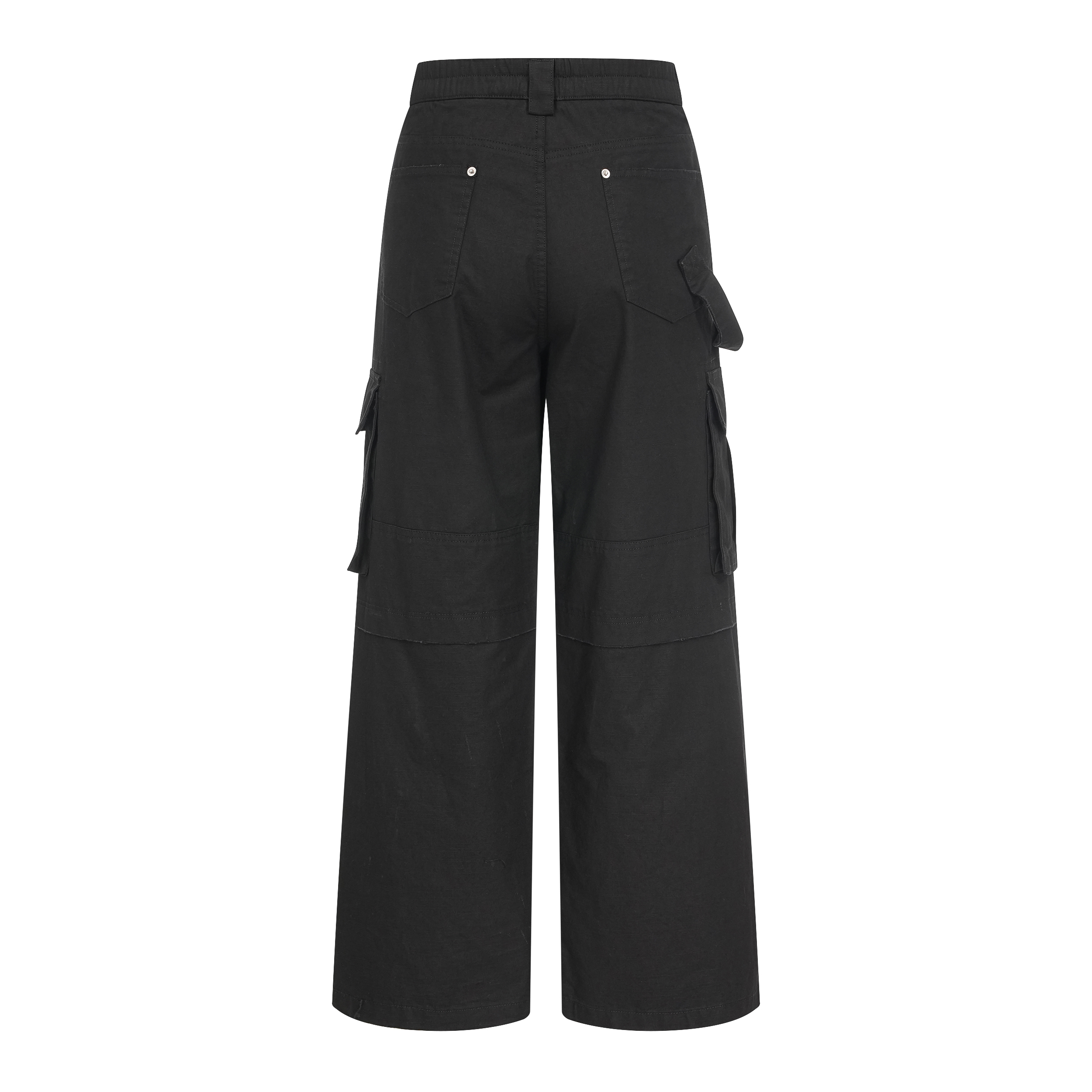 Focus Storm Retro American Micro-Flare Casual Pants High-Street Unisex Designer Cargo Straight-Leg Trousers YS1-59002# zx - Focus Storm