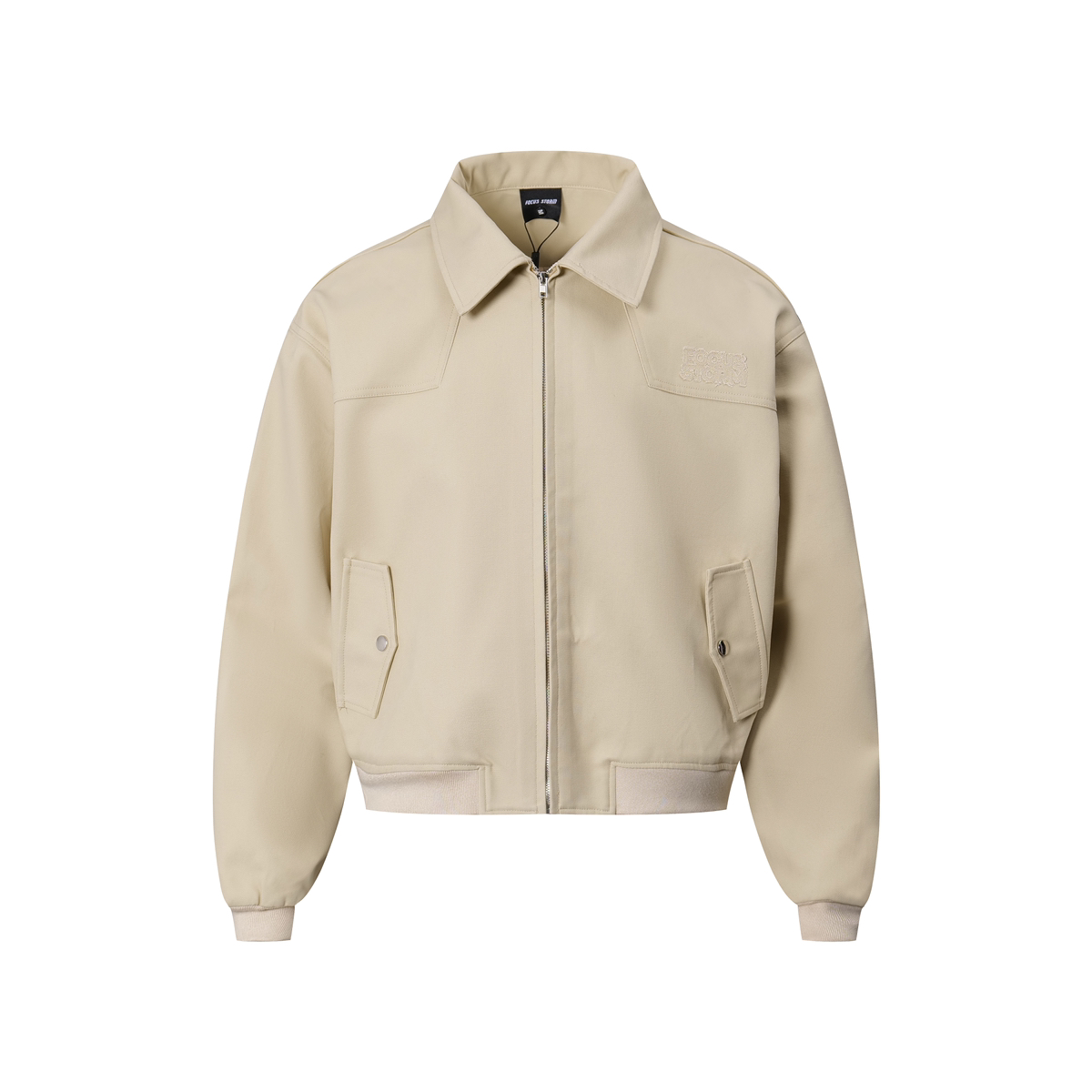 Focus Storm Cleanfit American Retro Street Solid Color Couples' Short Jacket 71051# zx - Focus Storm