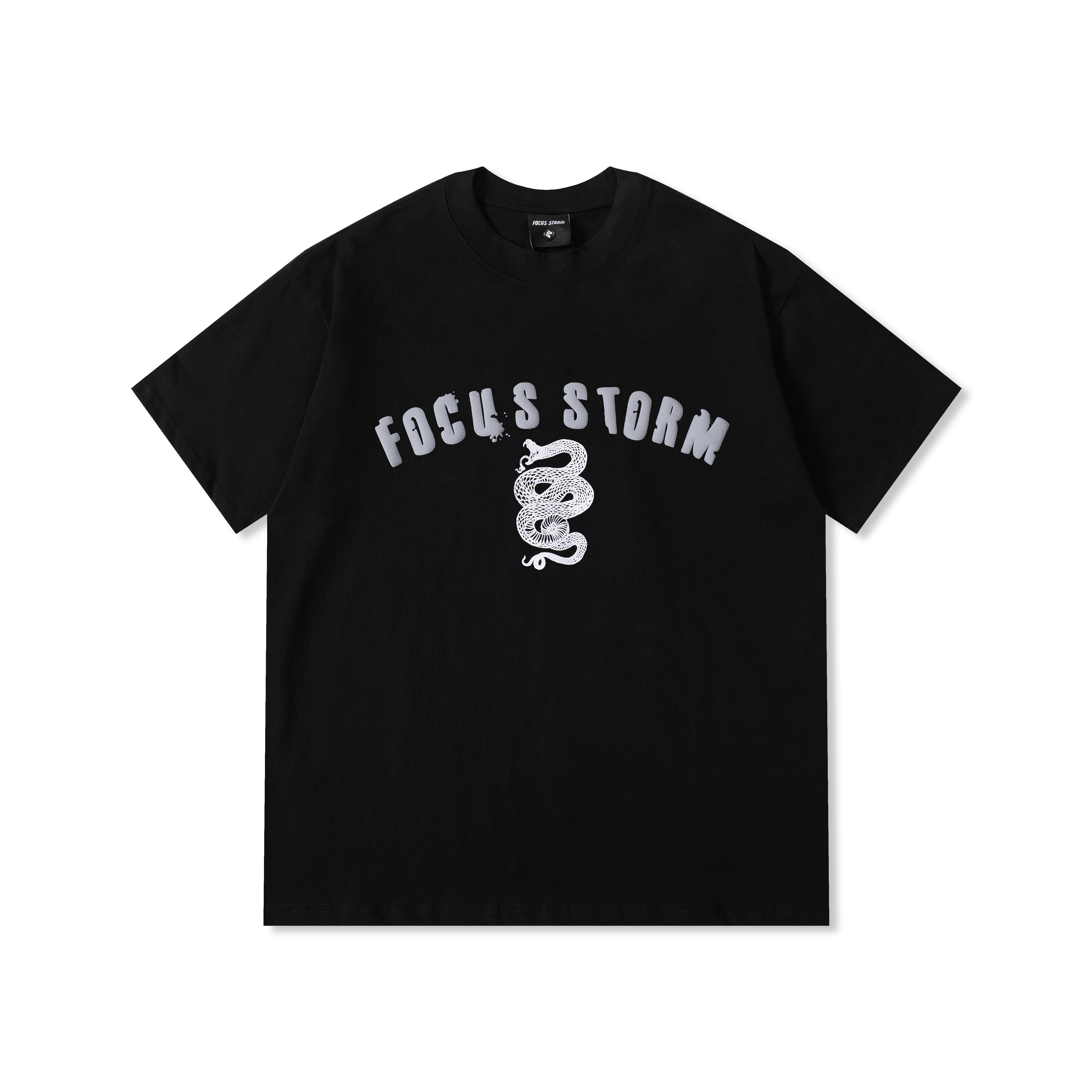 Focus Storm American Vintage Style Year of the Snake Limited Edition Printed Loose Short Sleeve T-Shirt 97507# zx - Focus Storm