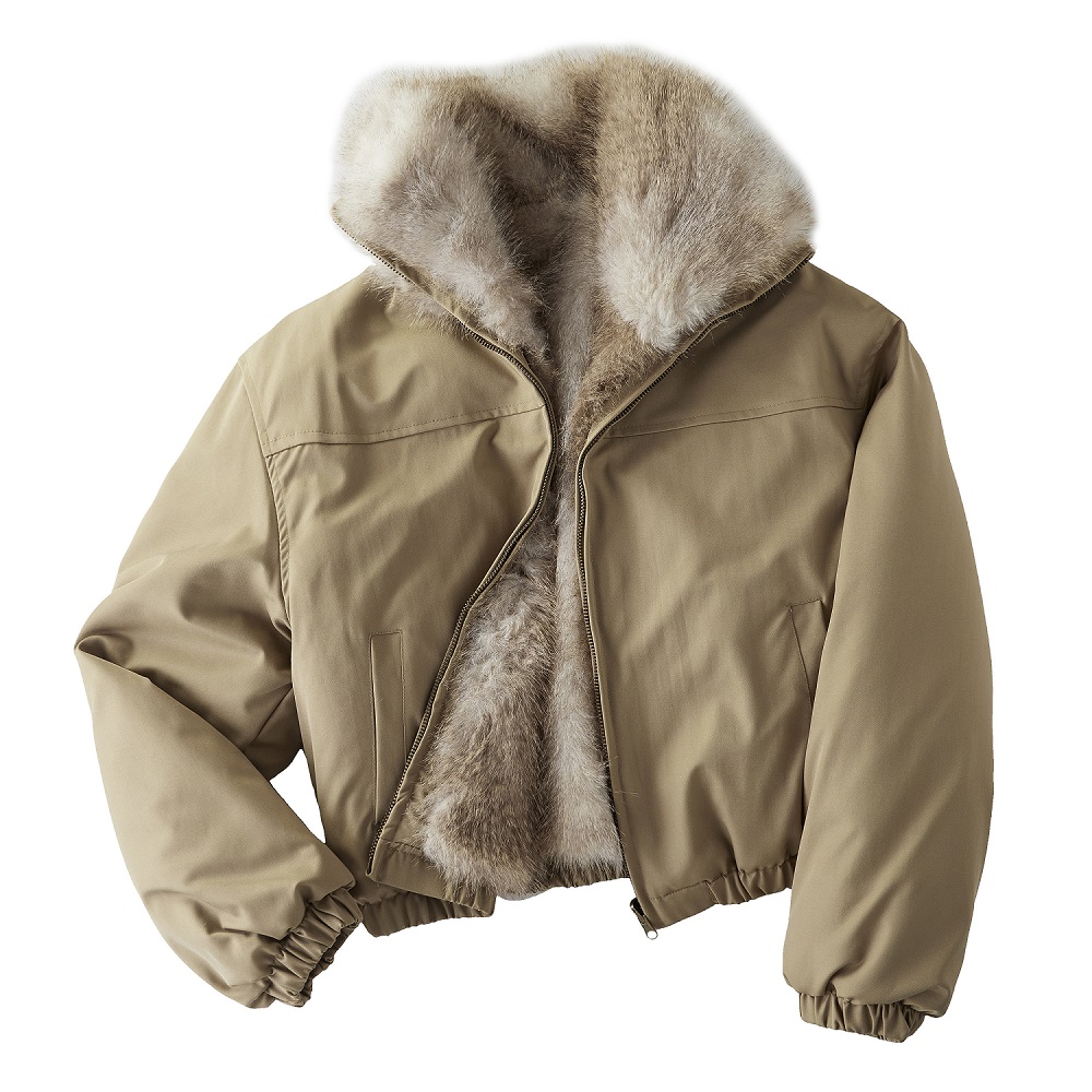 Focus Storm American Style Reversible Fur Collar Padded Jacket Women's Winter Short Warm Cotton Jacket R7079# zx - Focus Storm