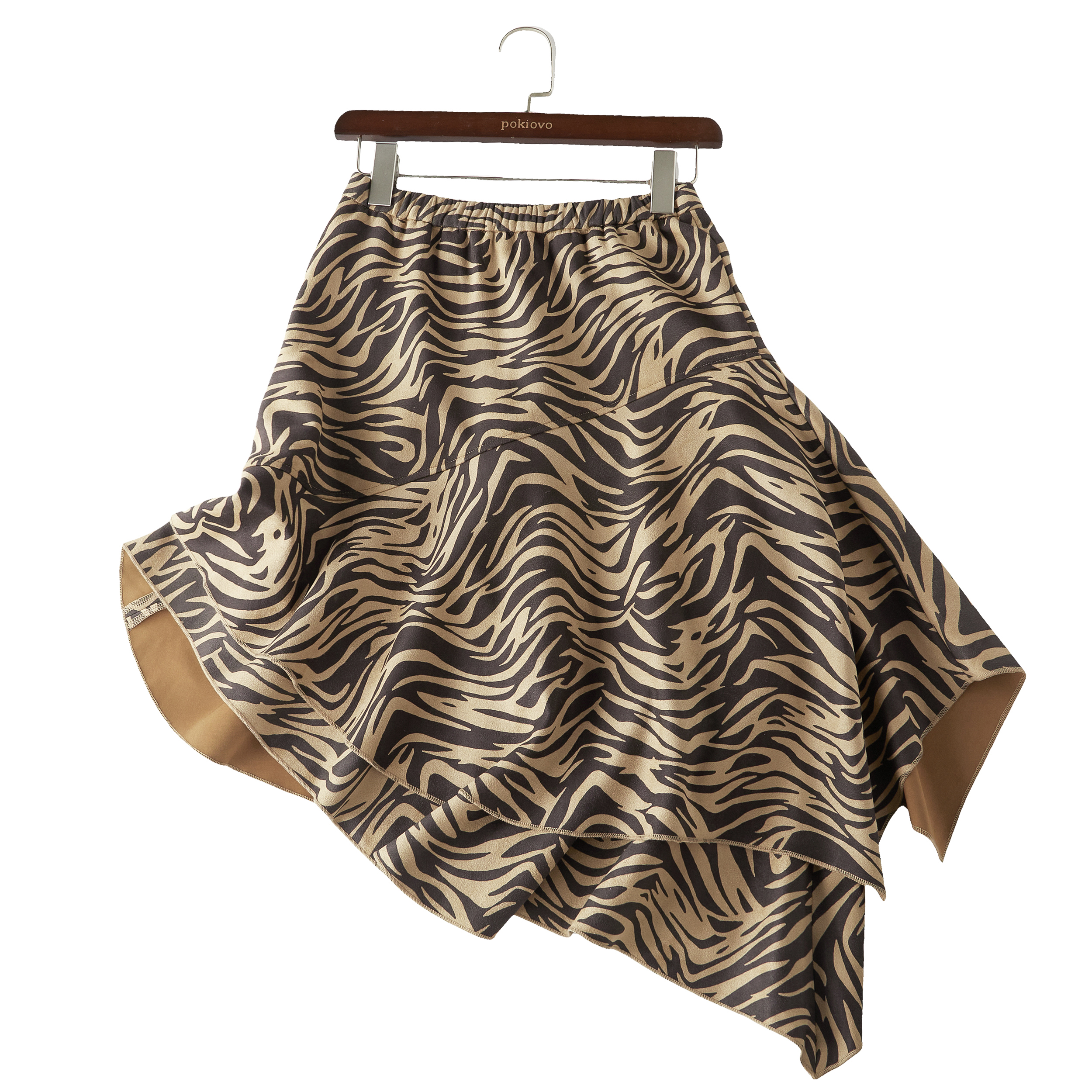 2026 Early Spring! Focus Storm American Design Irregular Tiger Print Midi High-Waist Fishtail Skirt R5061# zx - Focus Storm