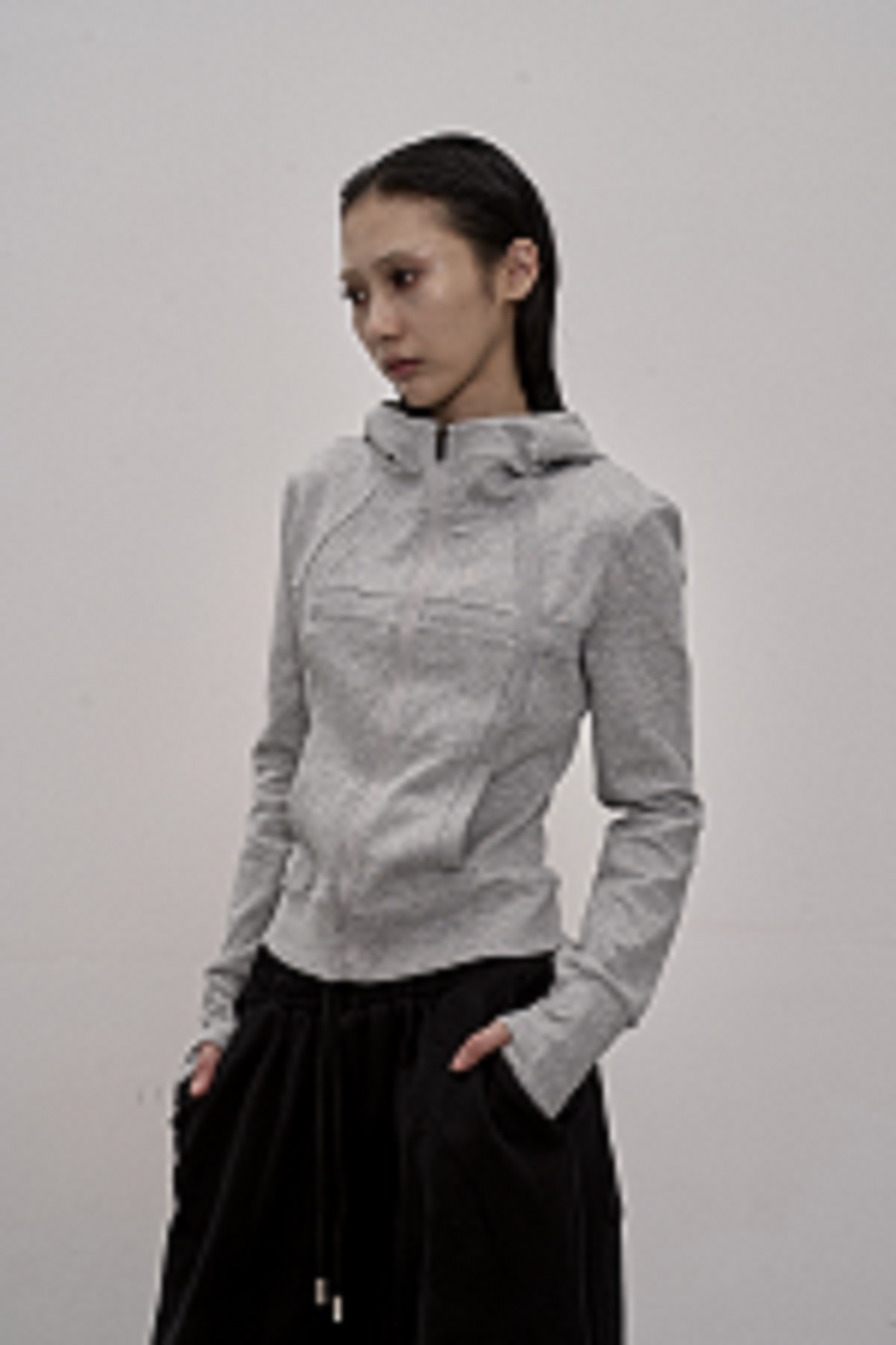 Focus Storm American Design Zipper Slim-Fit Hooded Short Jacket R8052# zx - Focus Storm