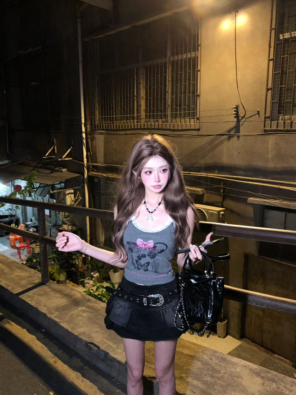 2026 Focus Storm Youth Lace Trim Camisole Women's Summer Ins-Style Slimming Cropped Tank Top 96039# zx - Focus Storm