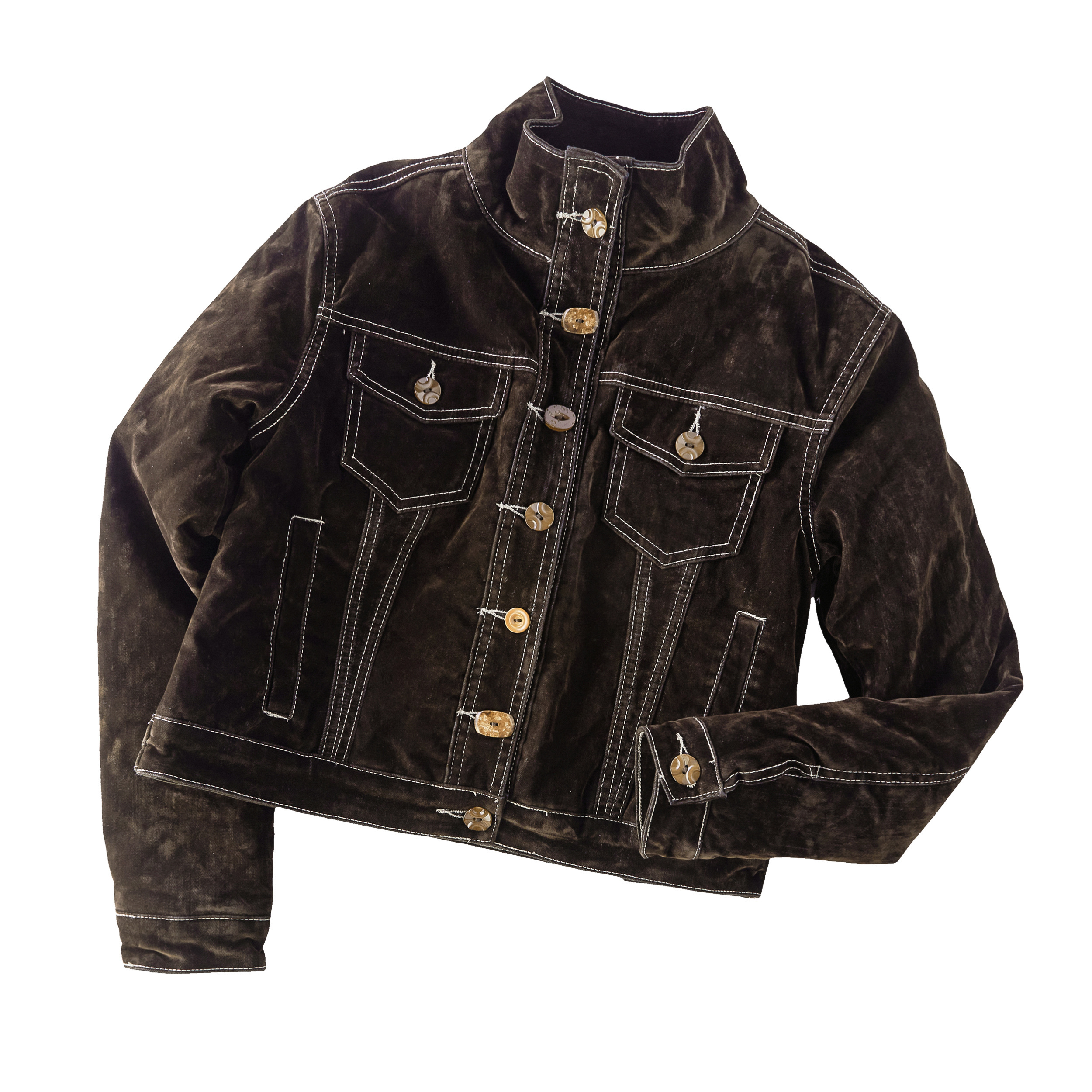 Focus Storm American Vintage Thickened Warm Denim Jacket for Women Winter R7066# zx - Focus Storm