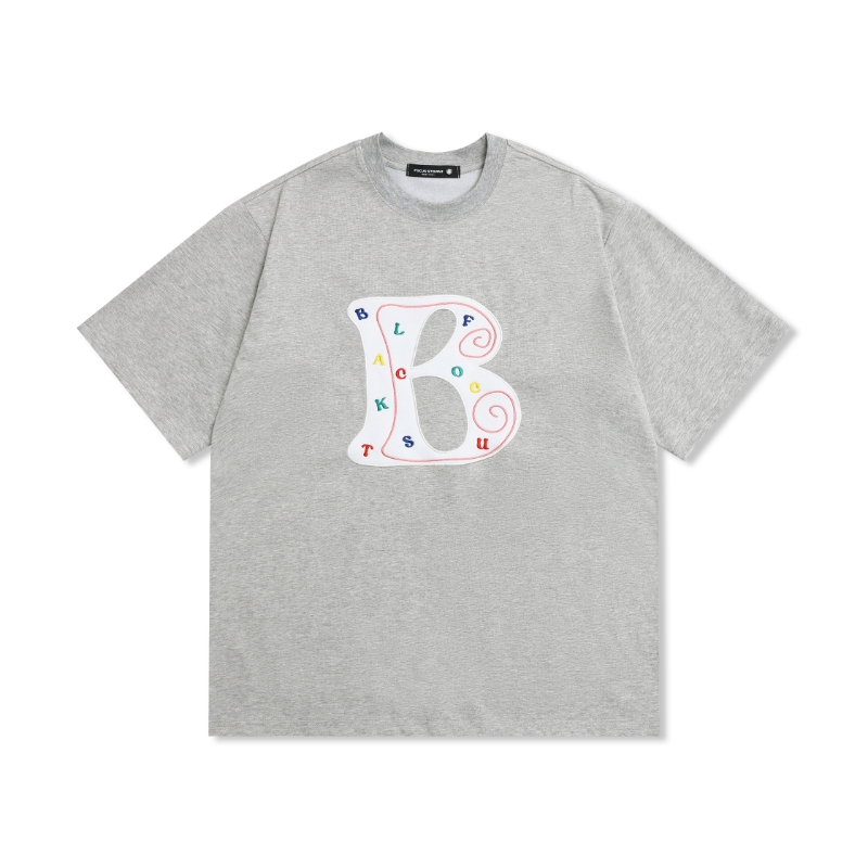 Focus Storm Casual Versatile Round Neck Lazy Style Printed Letter Short Sleeve T-Shirt 91081# zx - Focus Storm