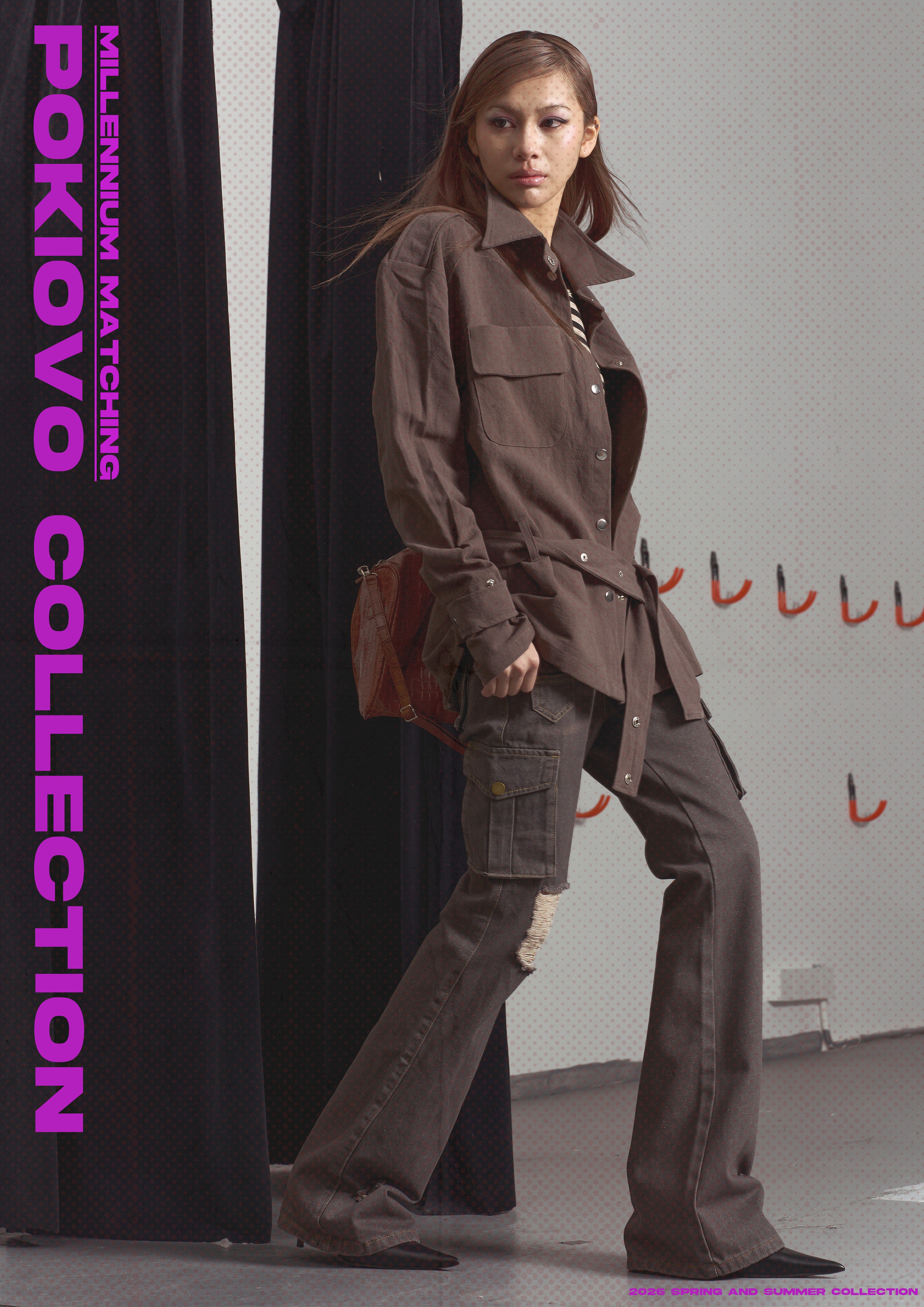 2026 Early Spring! Focus Storm American Workwear-Inspired Lapel Retro Waist-Cinching Short Jacket (with Belt) R7111# zx - Focus Storm