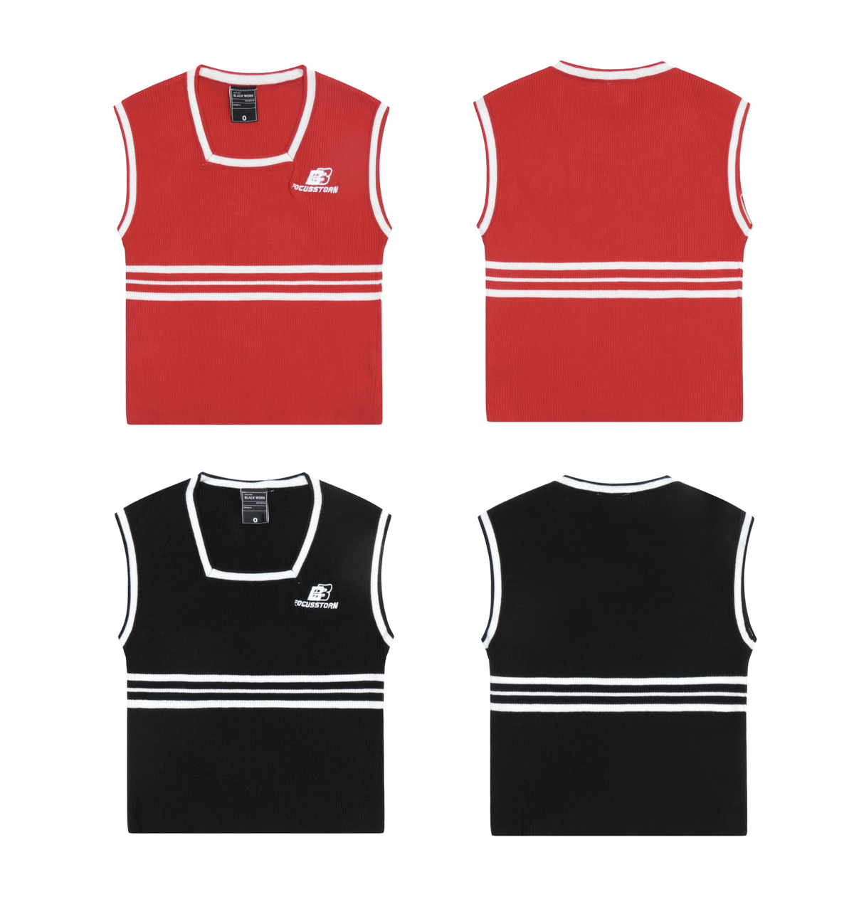 Focus StormVintage Collegiate Style Layering Knitted Vest 6161# zx - Focus Storm