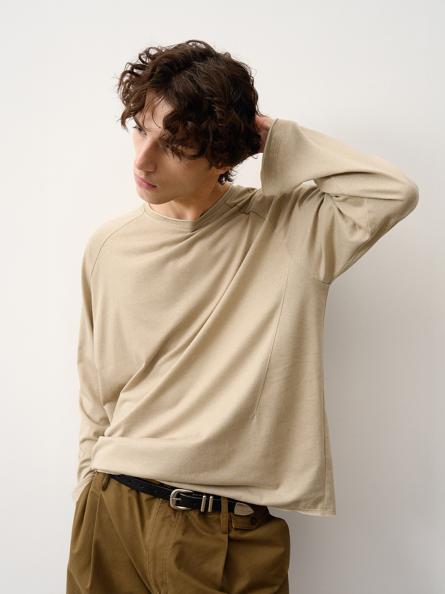 Focus Storm Cooling Sun-Protection Rolled-Edge Relaxed Fit Raglan Long Sleeve T-Shirt 99992# zx - Focus Storm