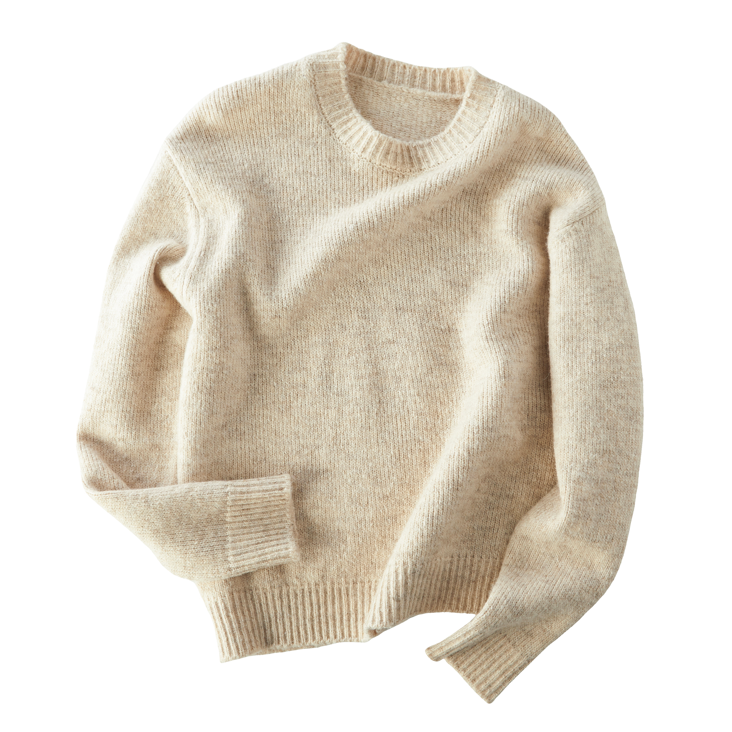 Focus Storm Old Money Aesthetic Crew Neck Casual Versatile Knitwear (Includes 4% Wool) 68003# zx - Focus Storm