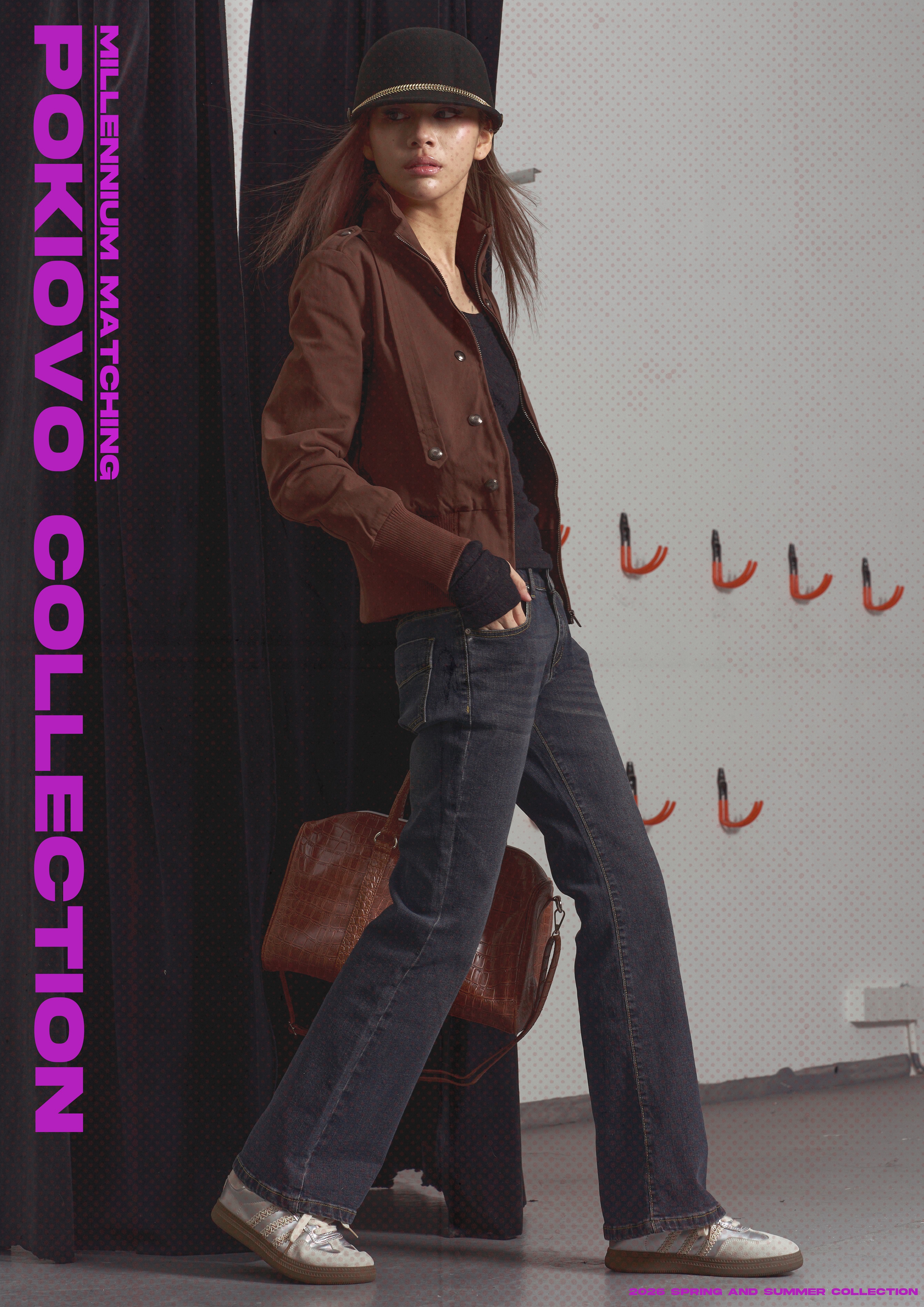 2026 Early Spring! Focus Storm American Stand Collar Workwear Jacket Women's Slimming All-match Short Jacket R7105# zx - Focus Storm